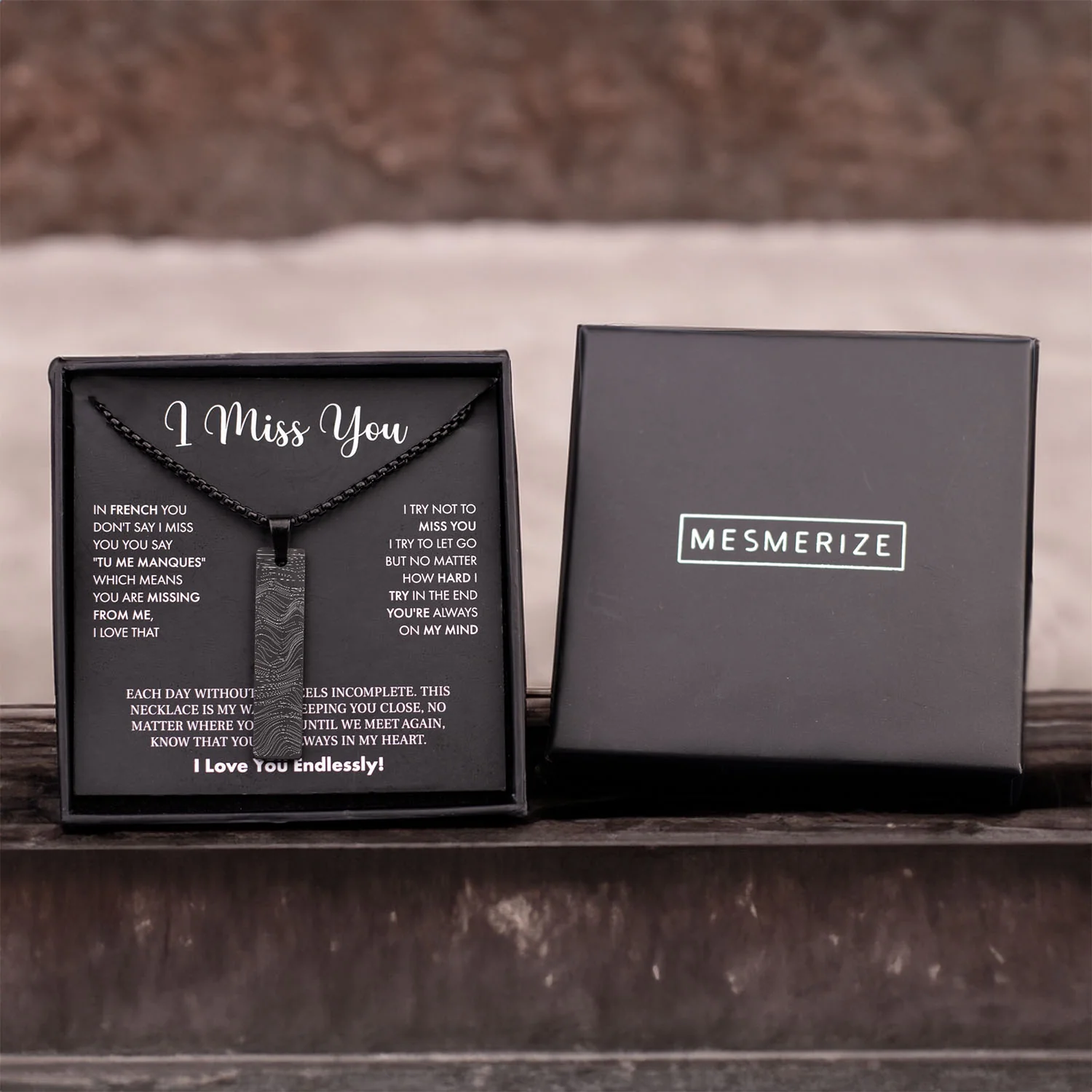 I Miss You Card With Necklace For Men - Image 19