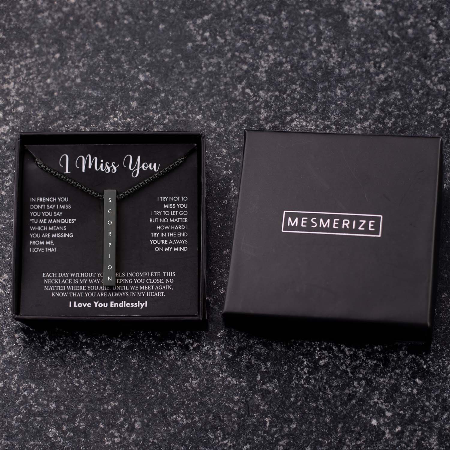 I Miss You Card With Necklace For Men - Image 4