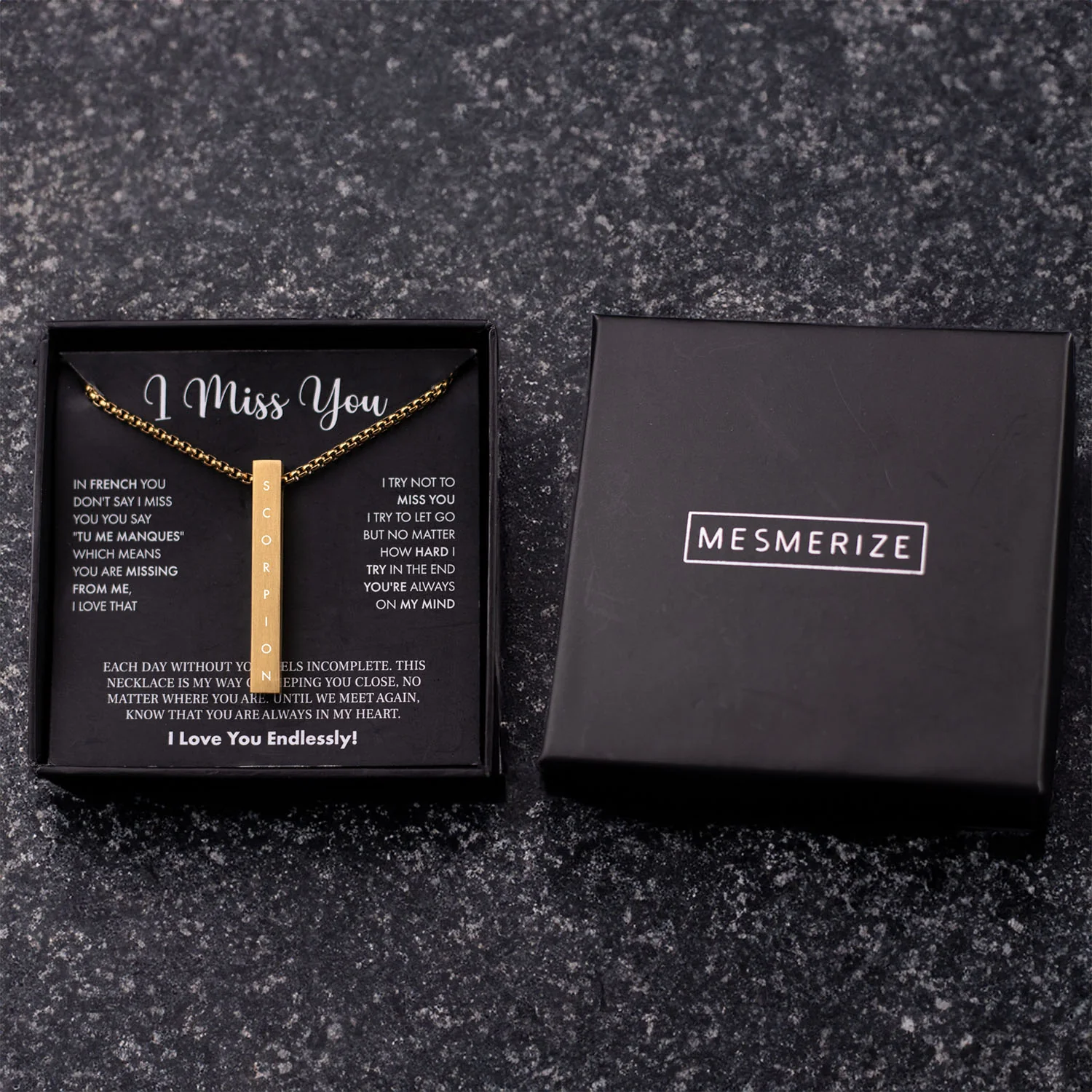 I Miss You Card With Necklace For Men - Image 7