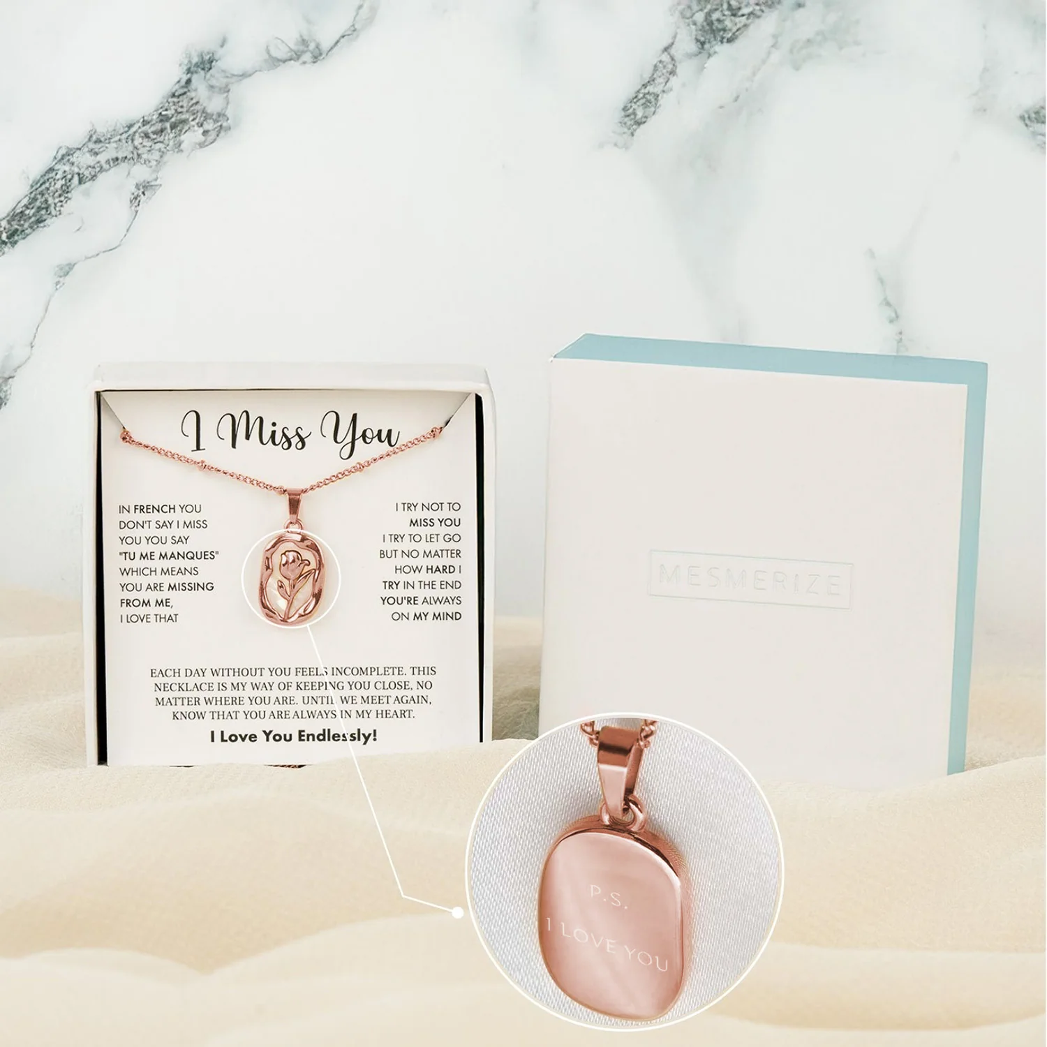 I Miss You Card With Necklace For Women - Image 29