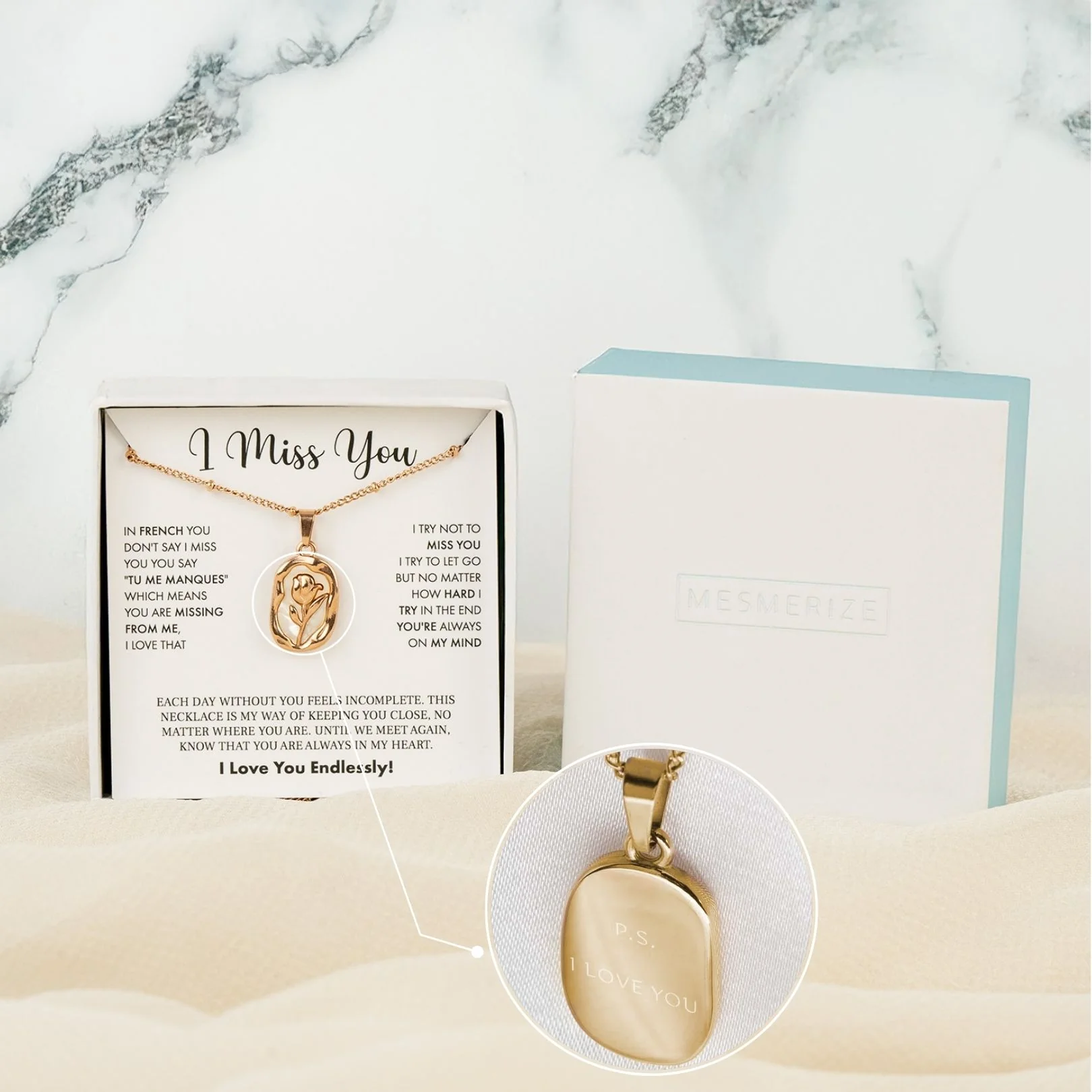 I Miss You Card With Necklace For Women - Image 34