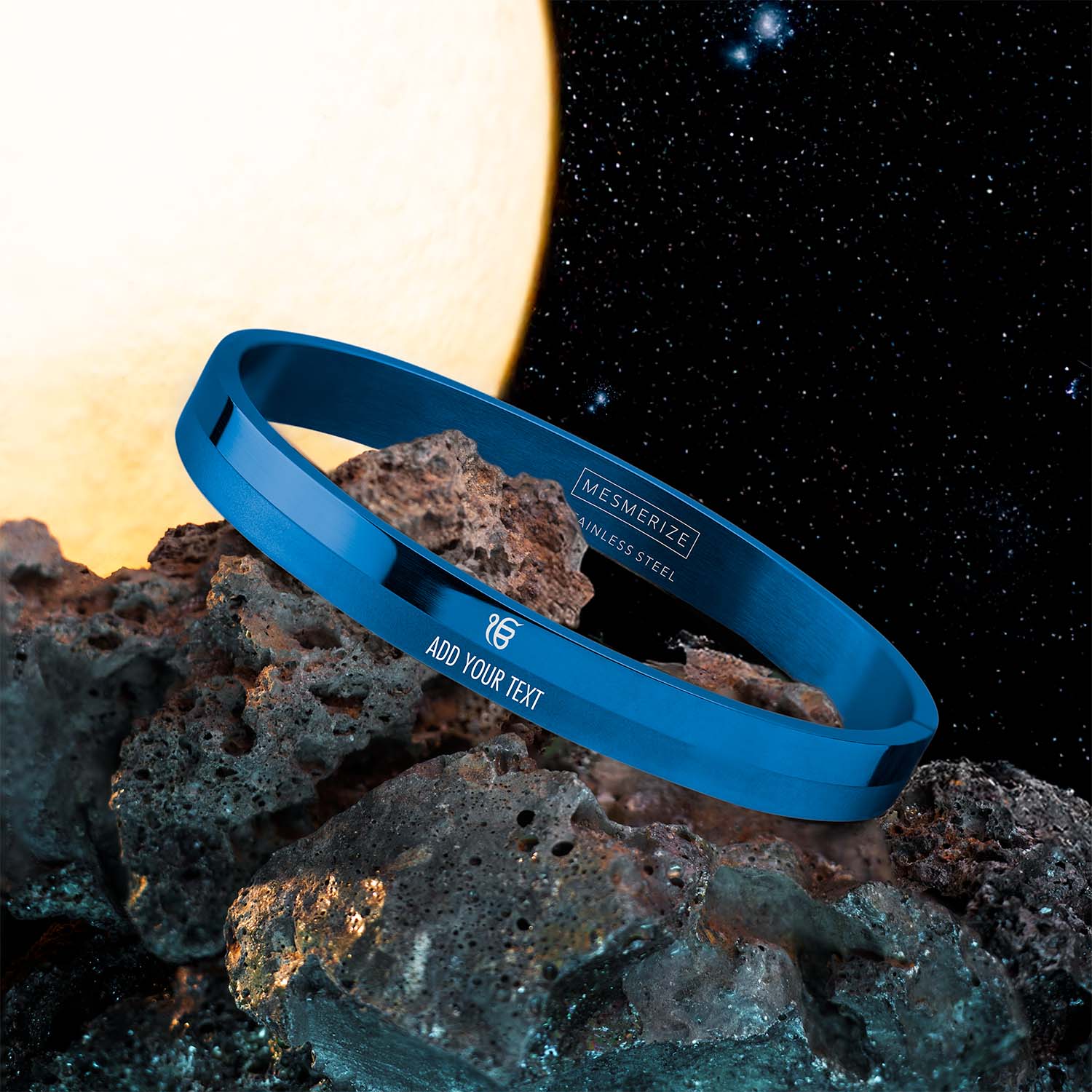 Ik Onkar Dual Finish Oval Kada Bracelet - Image 7