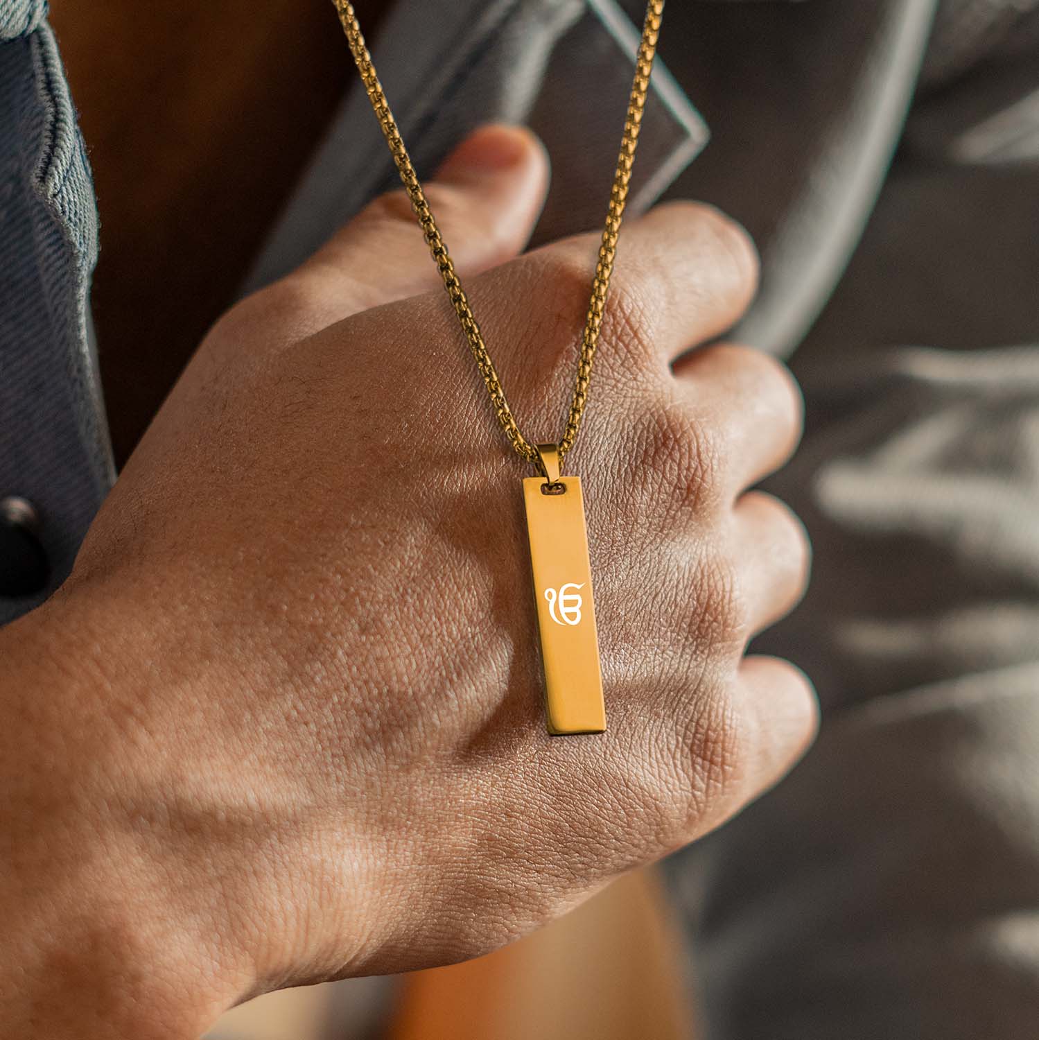 Ik Onkar Spiritual Mini Tag Necklace - Image 11