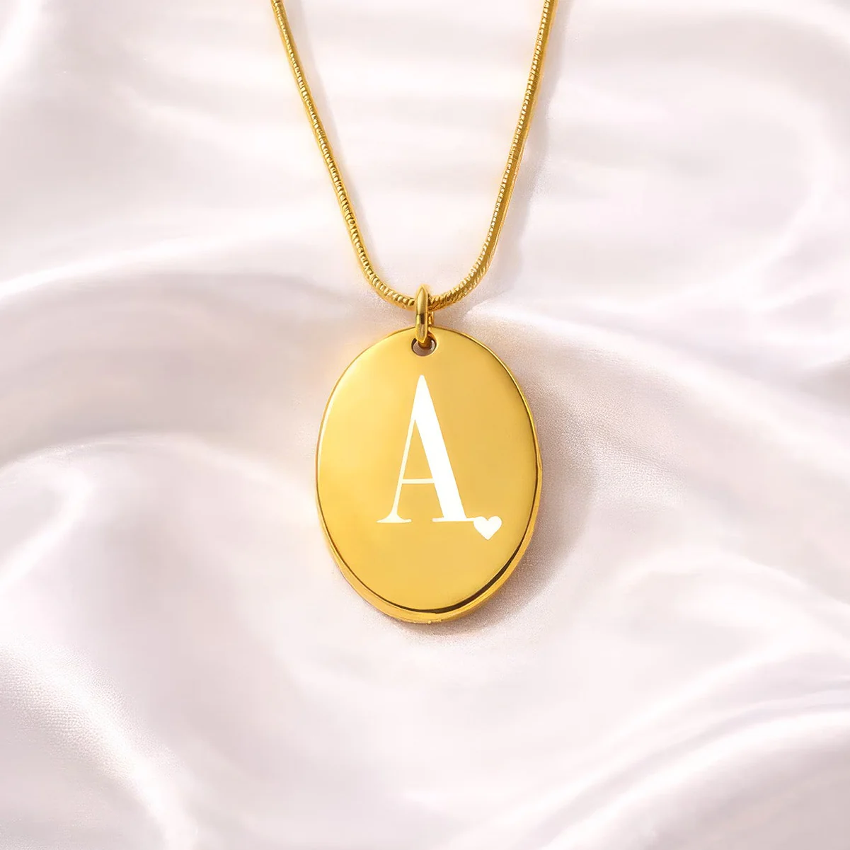 Initials Oval Necklace - Image 13