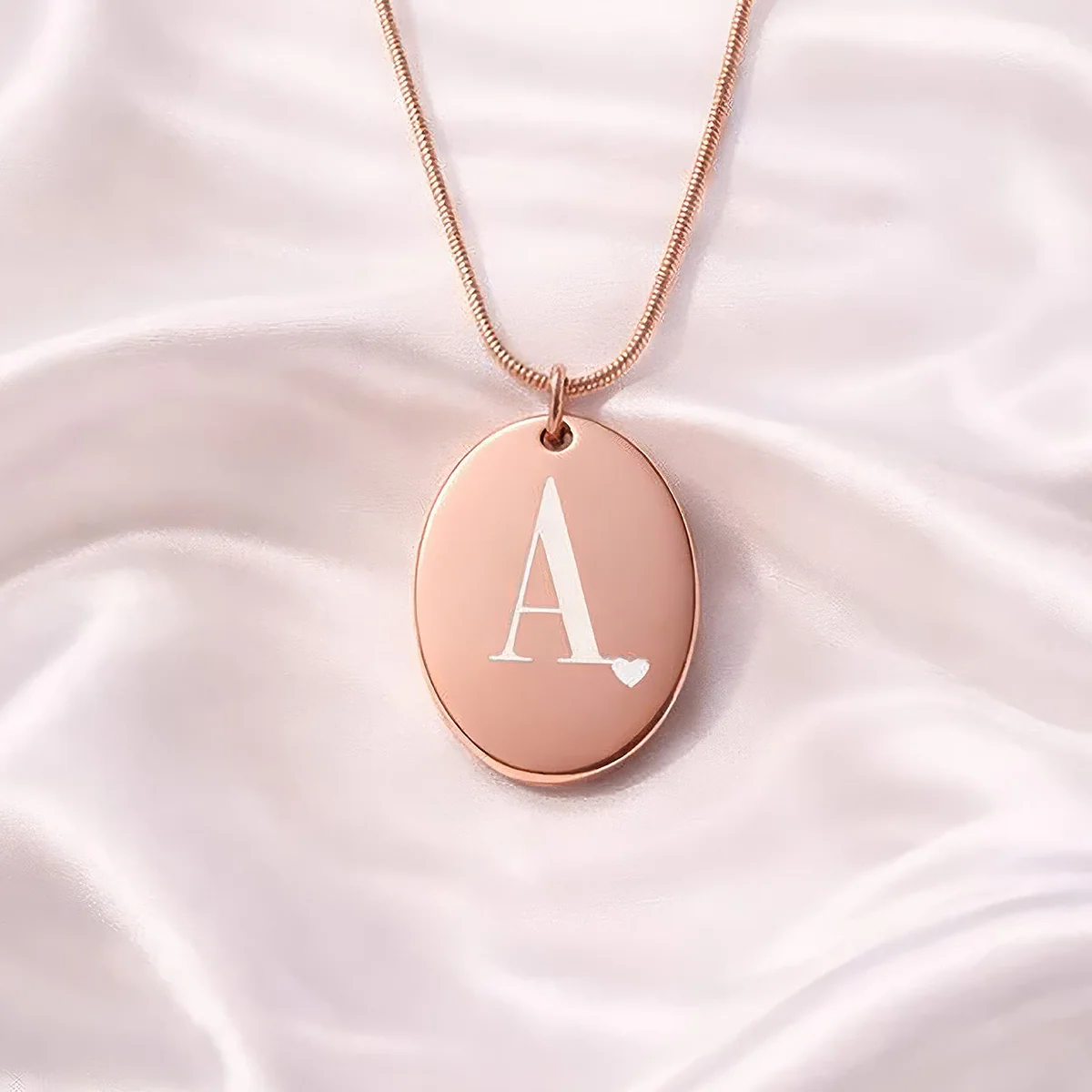 Initials Oval Necklace - Image 3