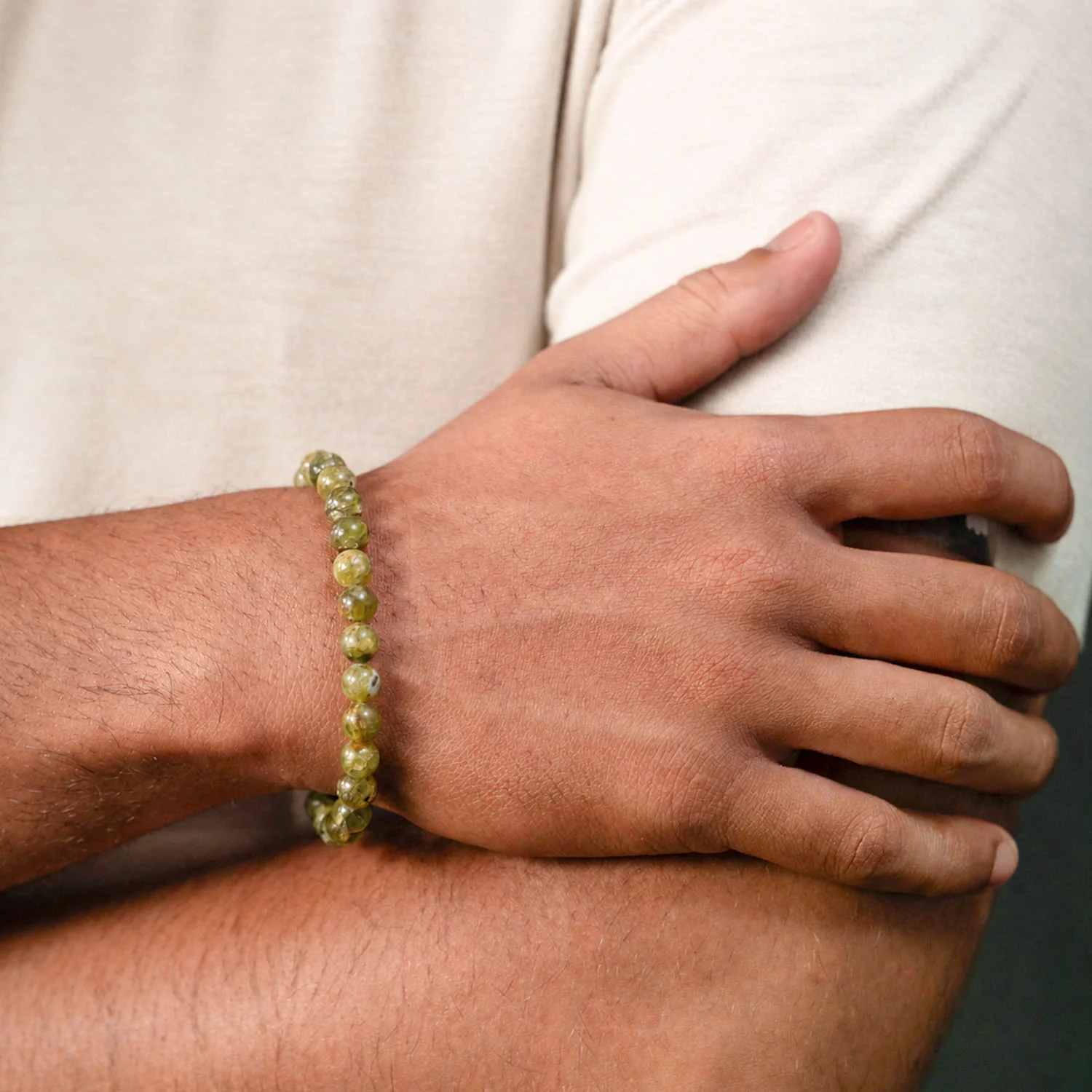 Inner Growth Peridot Natural Stone Bracelet With MagSnap 3 - Image 3
