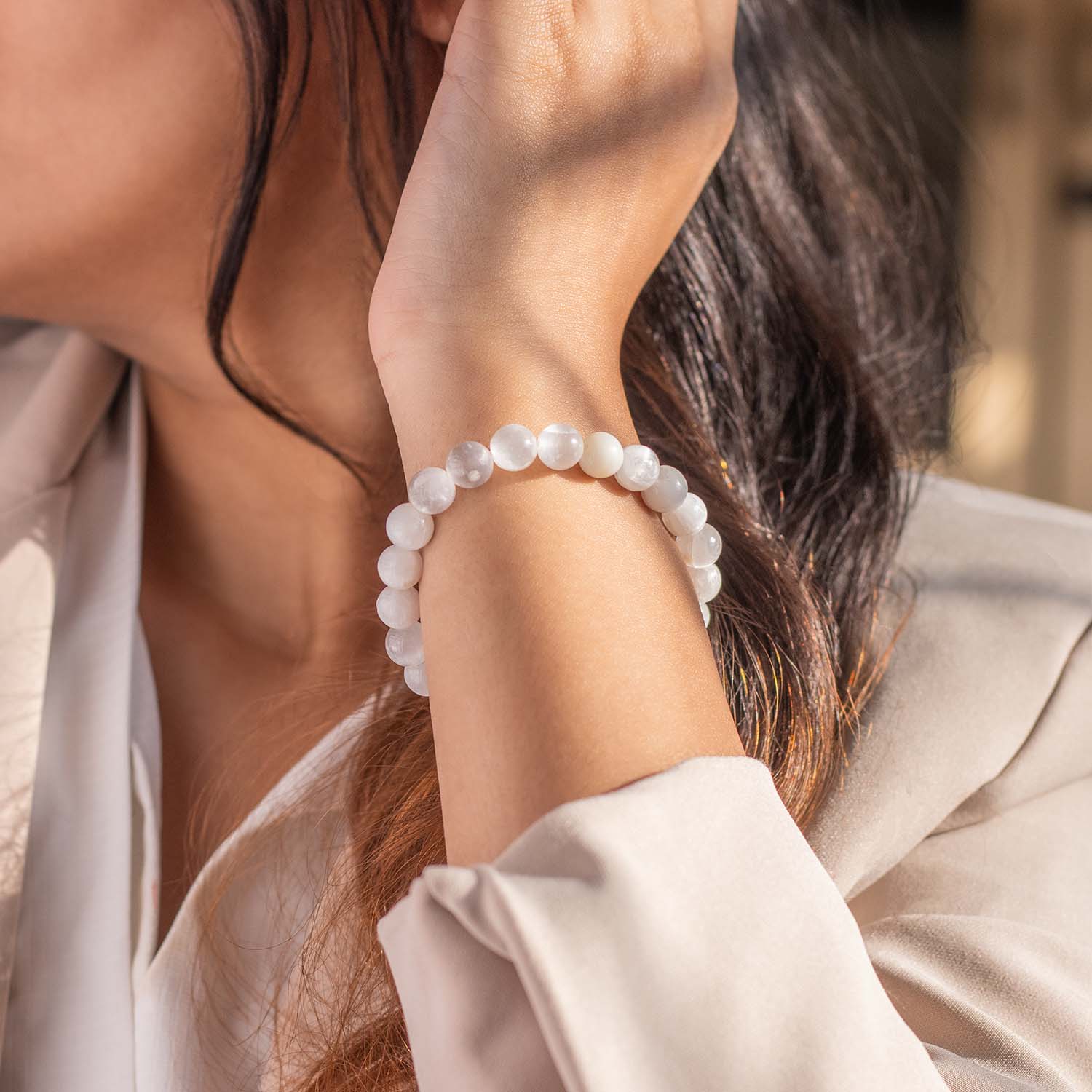 Inner Peace Selenite Natural Stone Bracelet - Image 13