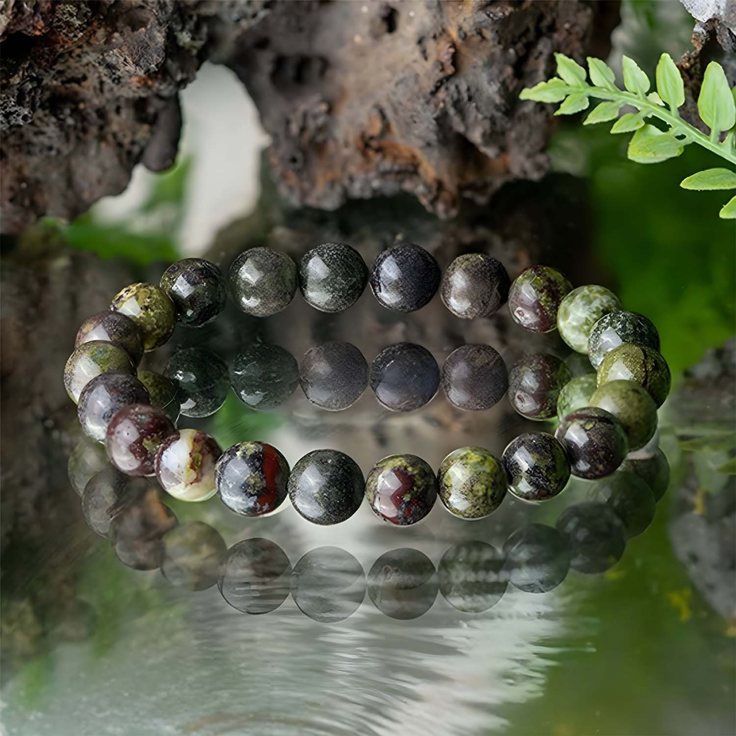 Inner Strength Dragonblood Natural Stone Bracelet - Image 10