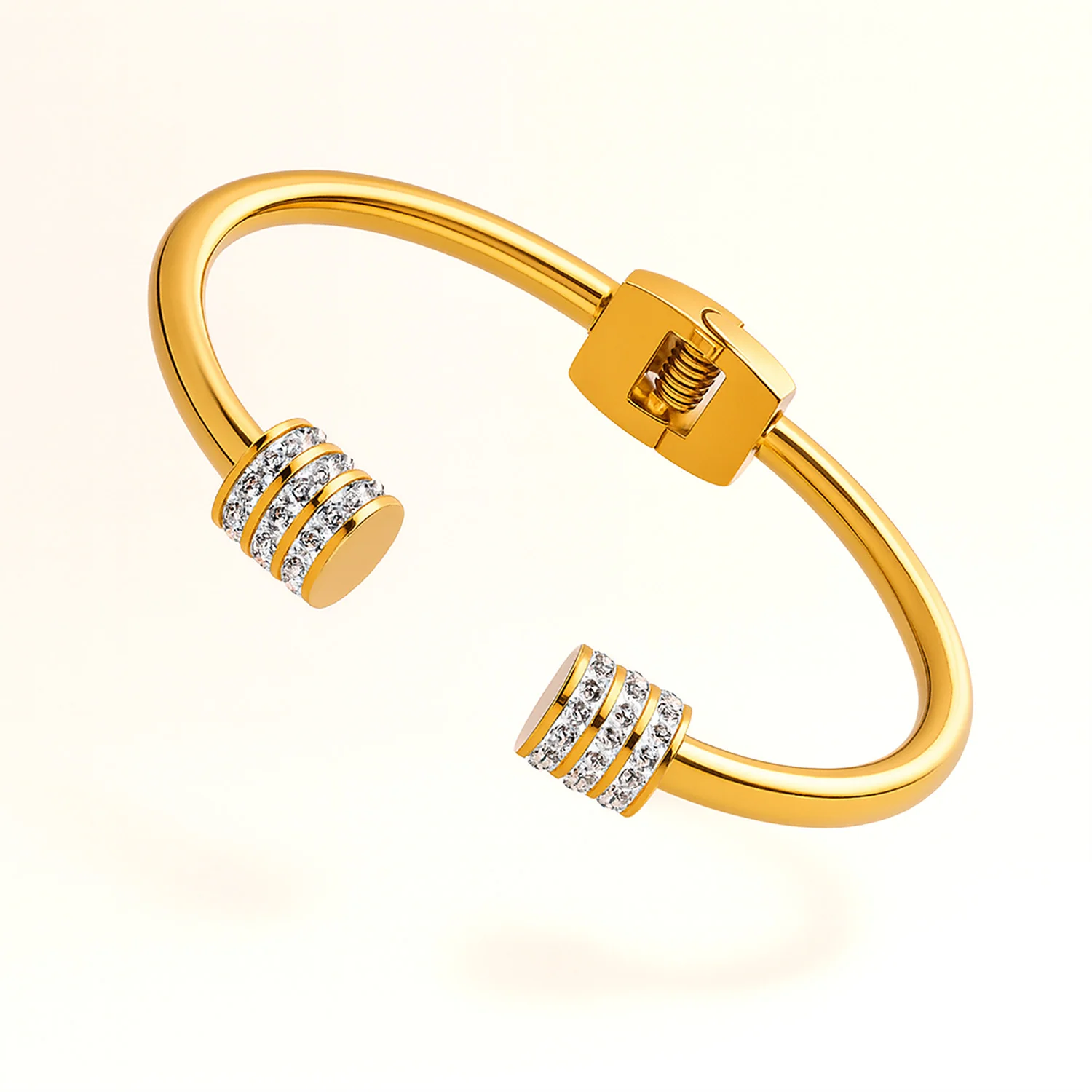 Ivana Diamond-Edge 18k Gold Cuff Bracelet - Image 3