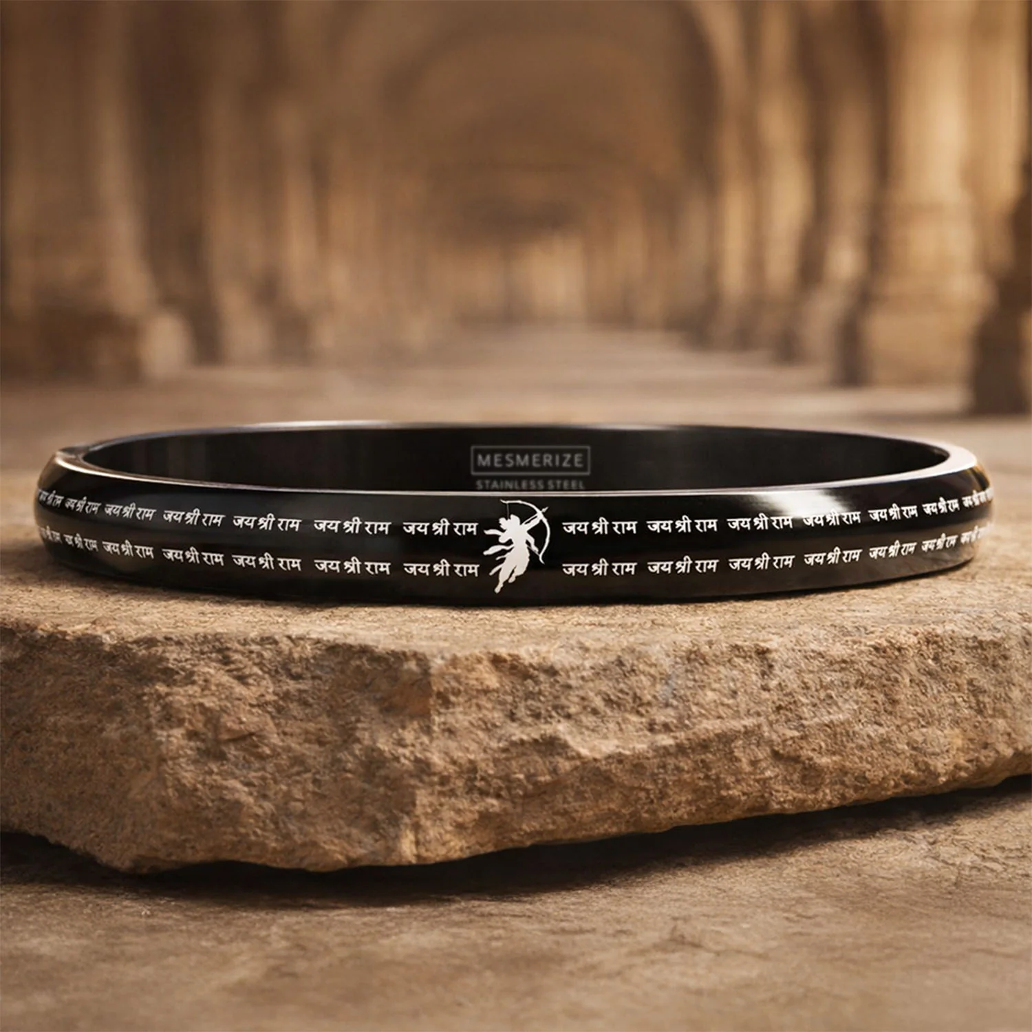 Jai Shree Ram MicroCarved Round Curved Kada - Image 9