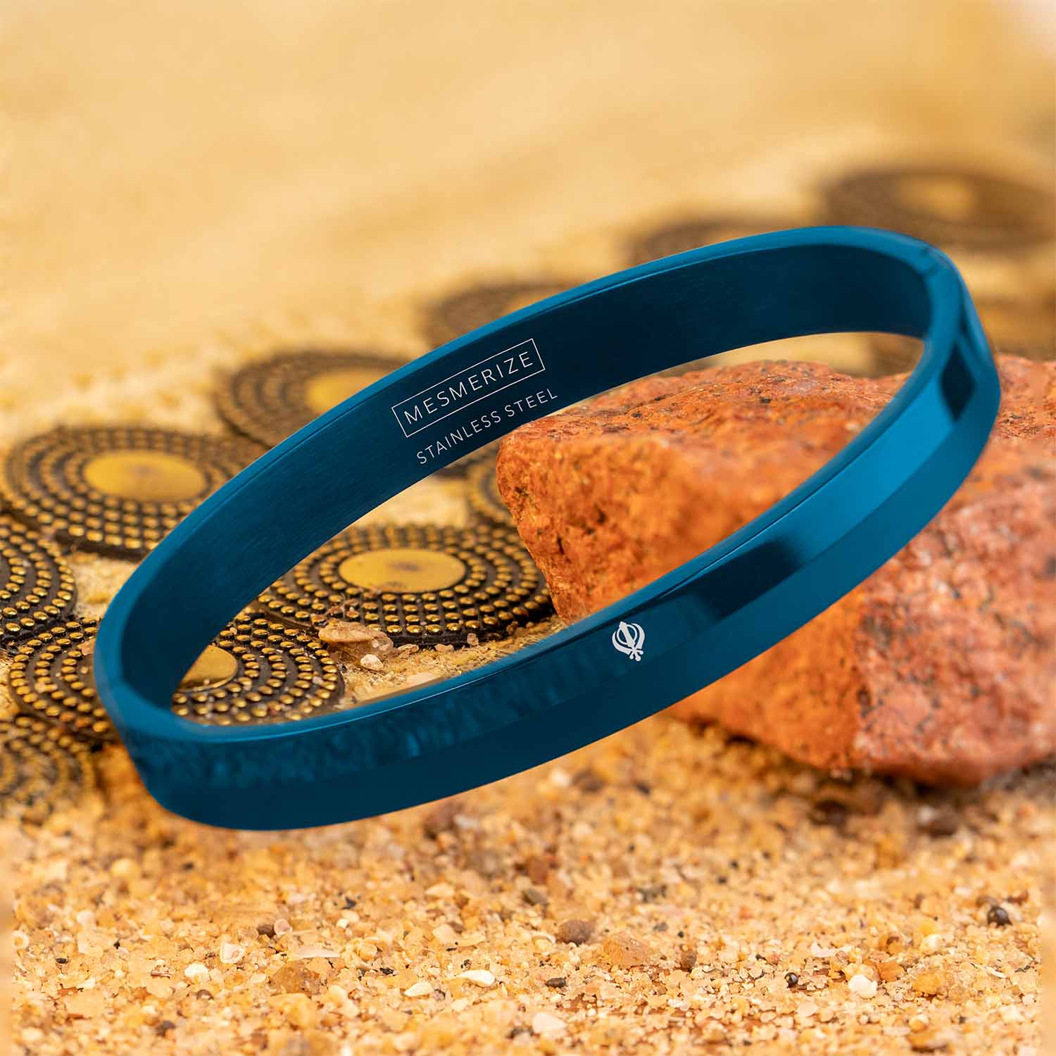 Khanda Dual Finish Oval Kada Bracelet - Image 37
