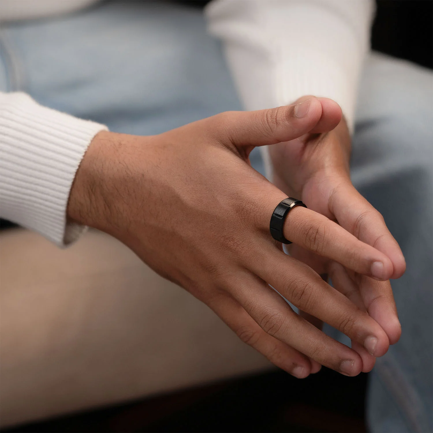 Kronos Black Band Ring - Image 2