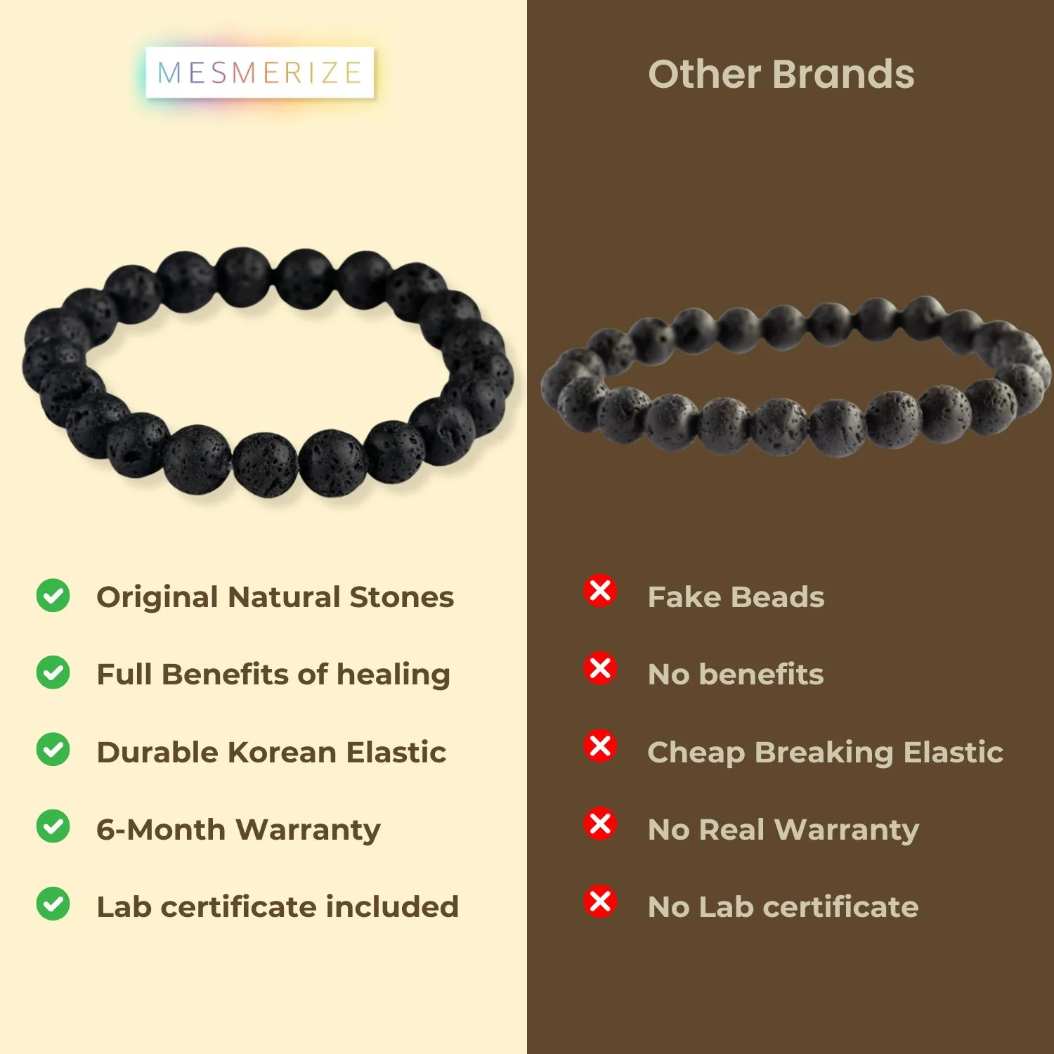 Lava Natural Stone Bracelet - Image 15
