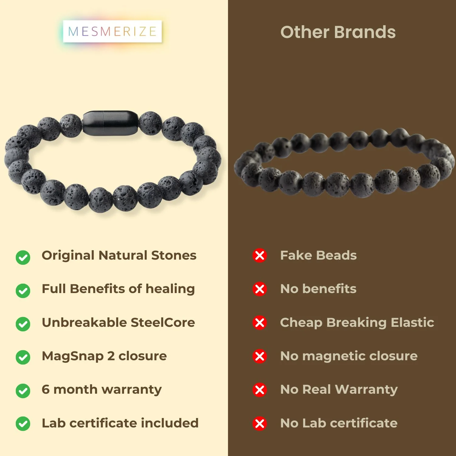 Lava Natural Stone Bracelet - Image 6