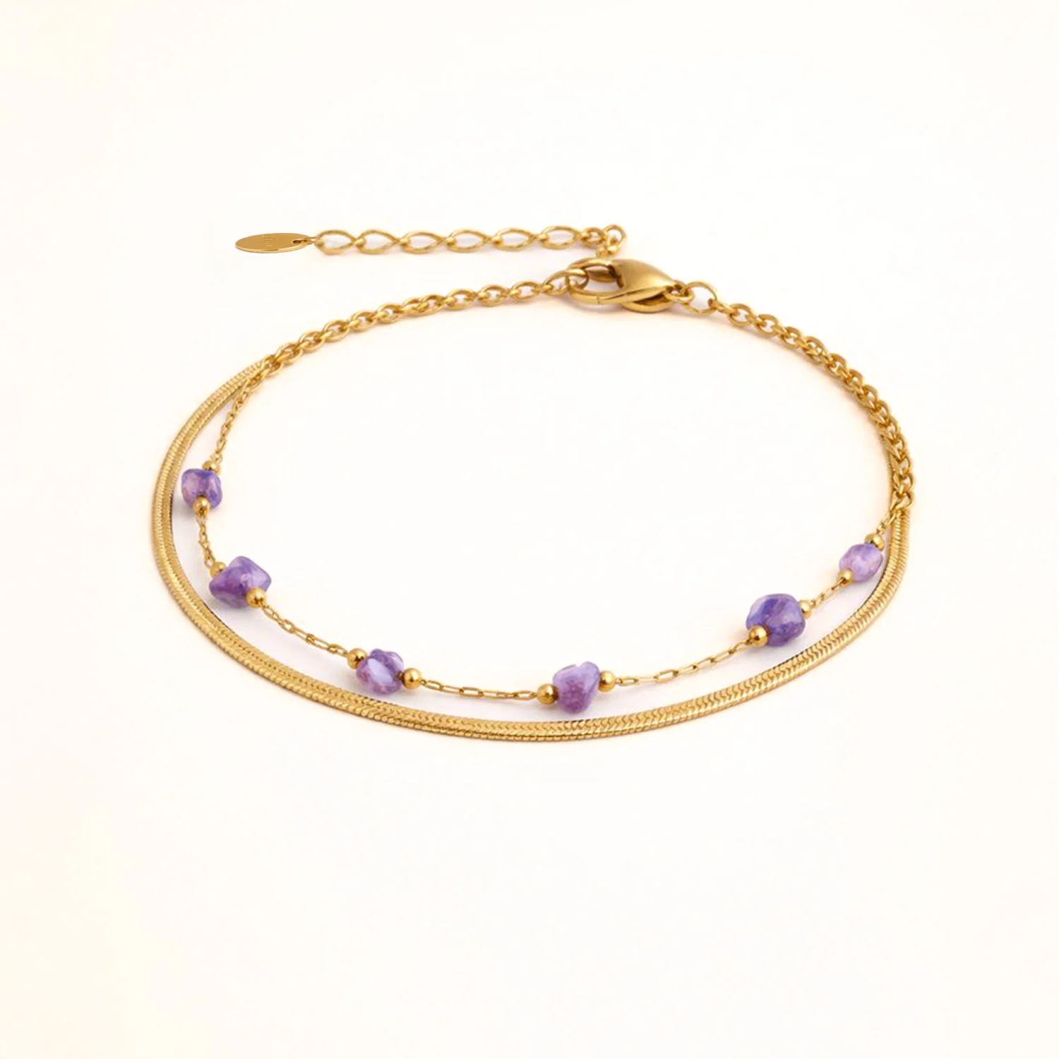 Lavender Flow Stack Bracelet