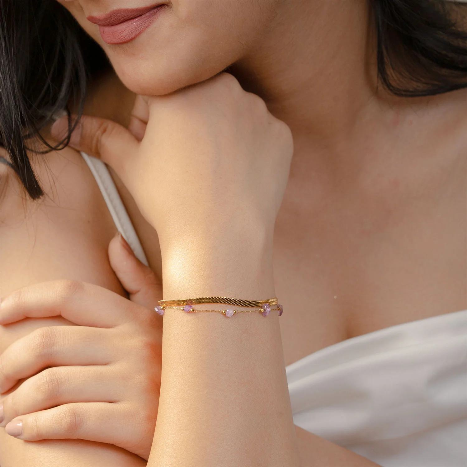 Lavender Flow Stack Bracelet - Image 2