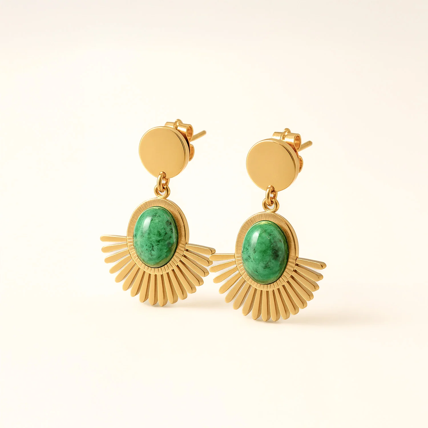 Liora Emerald Glow Drop Earrings - Image 3