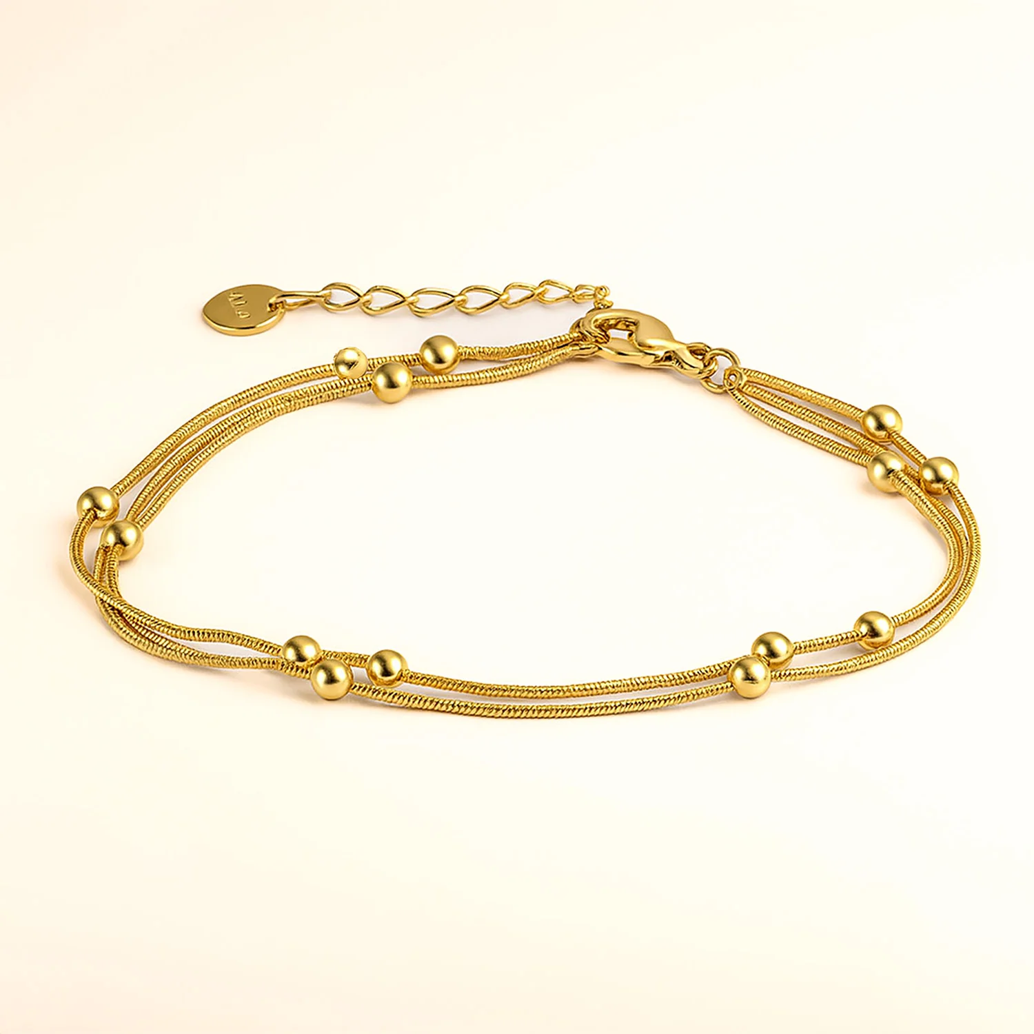 Liora Gold Layered Adjustable Bracelet - Image 3