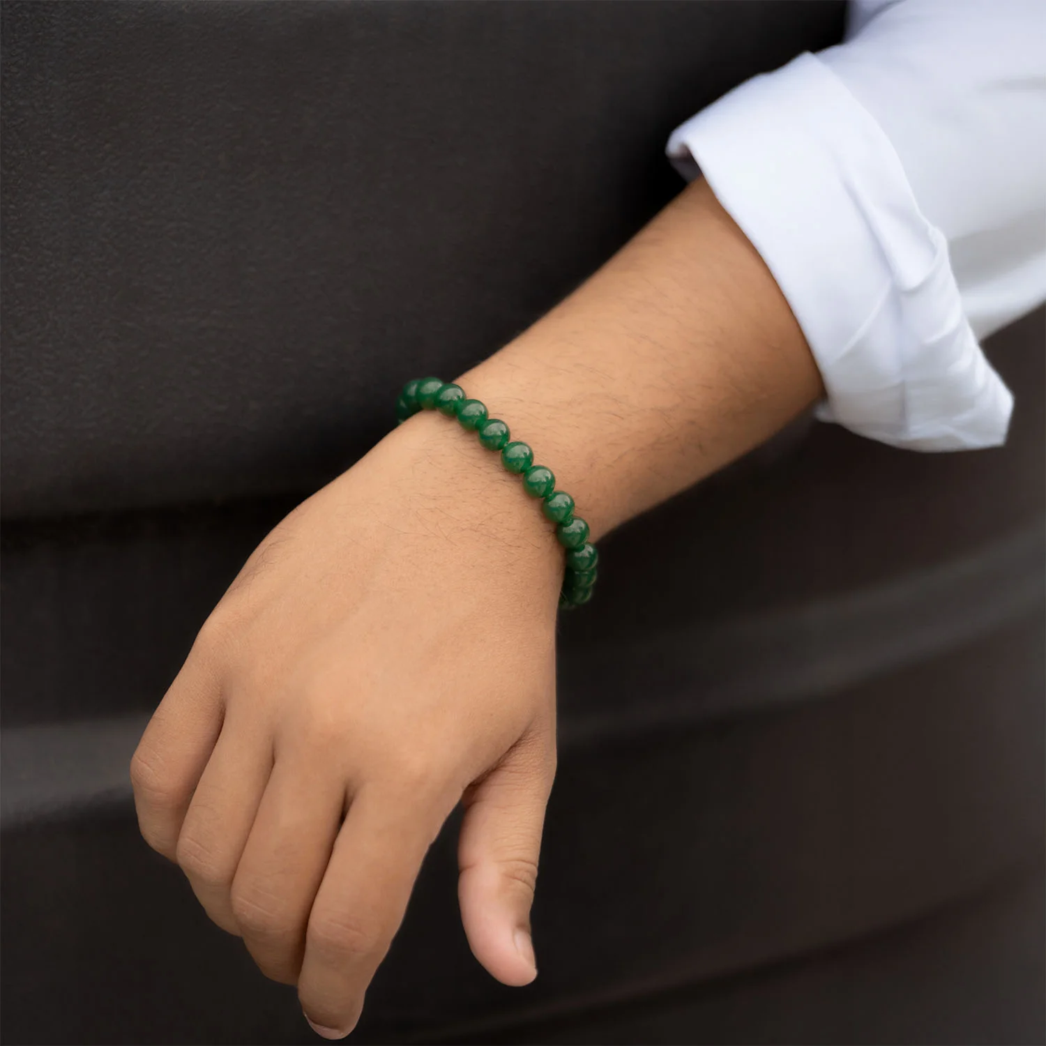 Lush Green Jade Natural Stone Bracelet with MagSnap2 - Image 2