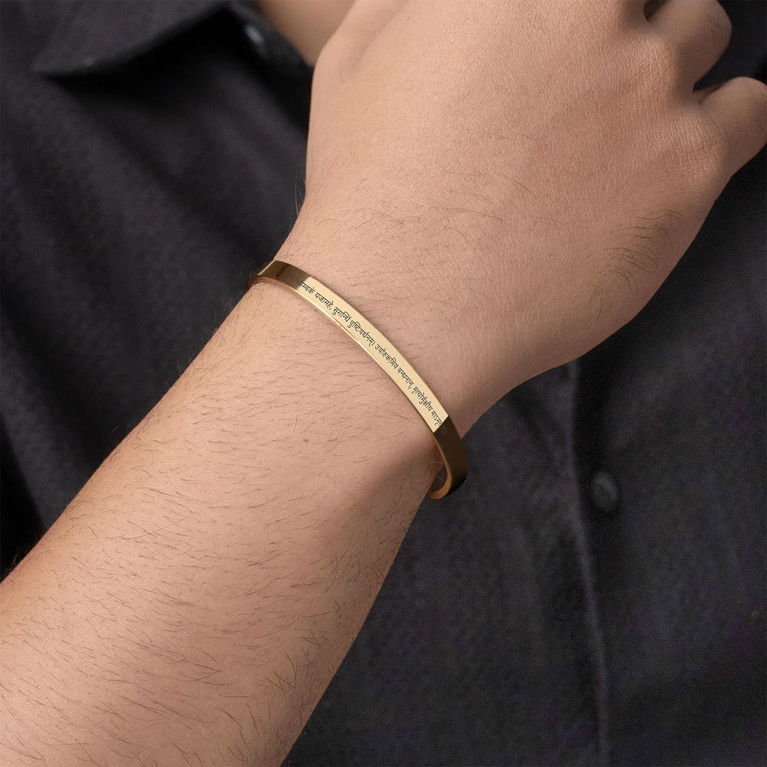 Mahamrityunjaya Mantra Gloss Cuff Adjustable Bracelet - Image 19