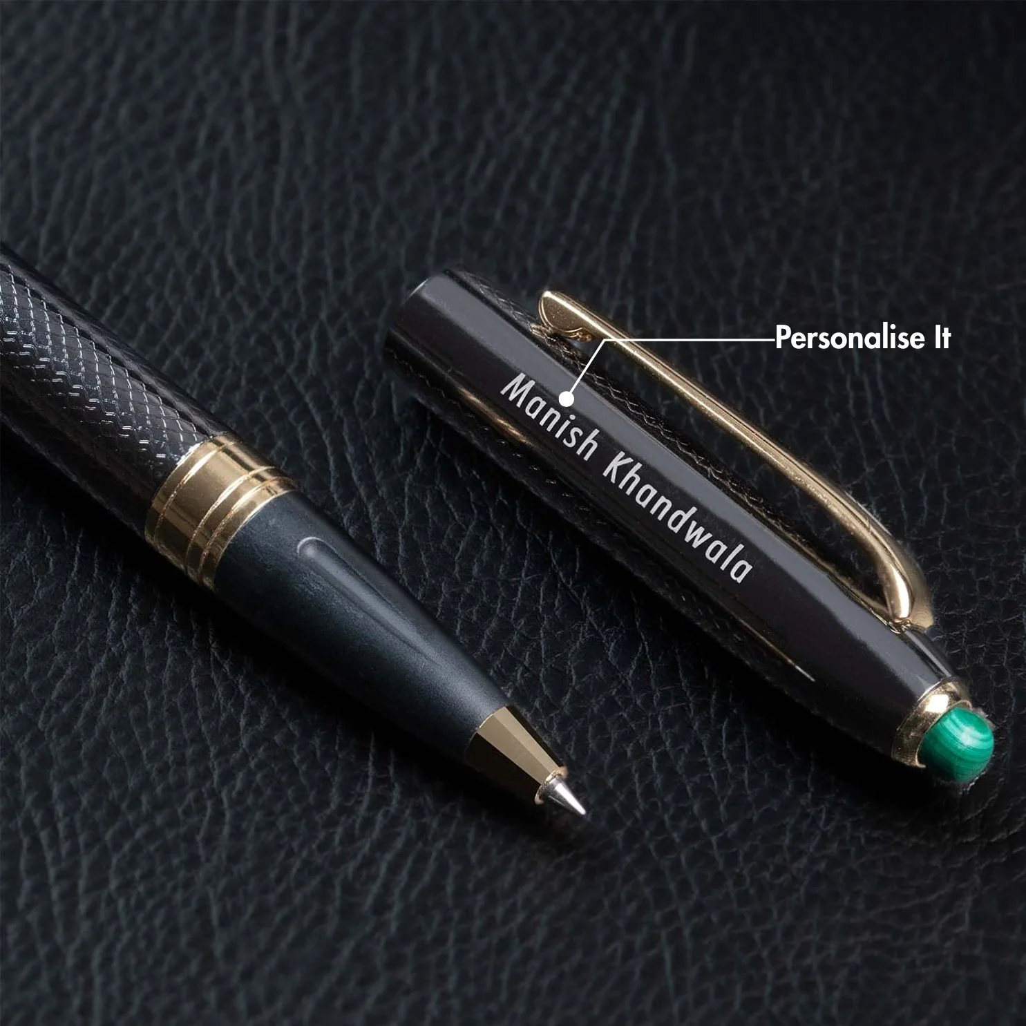 Malachite 2 in 1 MagSnap Roller Ball Pen with Stylus - Image 7