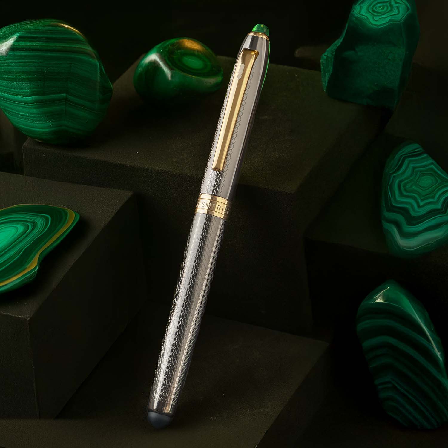 Malachite 2 in 1 MagSnap Roller Ball Pen with Stylus - Image 8