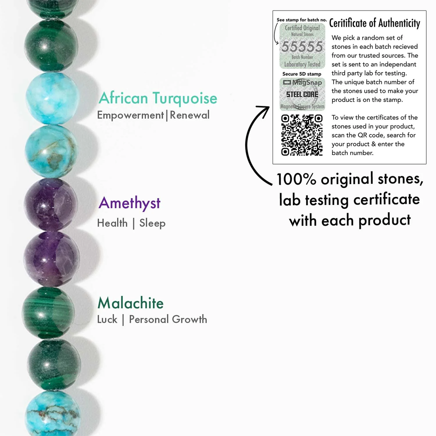 Mystic Malachite Natural Stone Bracelet - Image 5