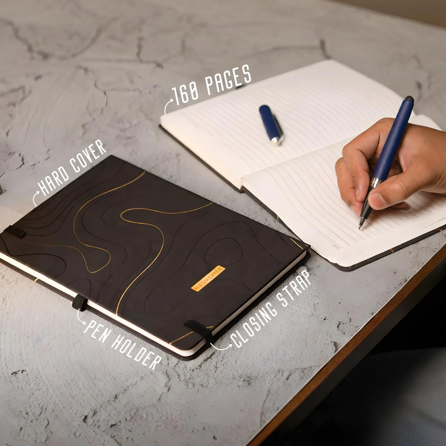 Matte Black Foil Print Diary - Image 3