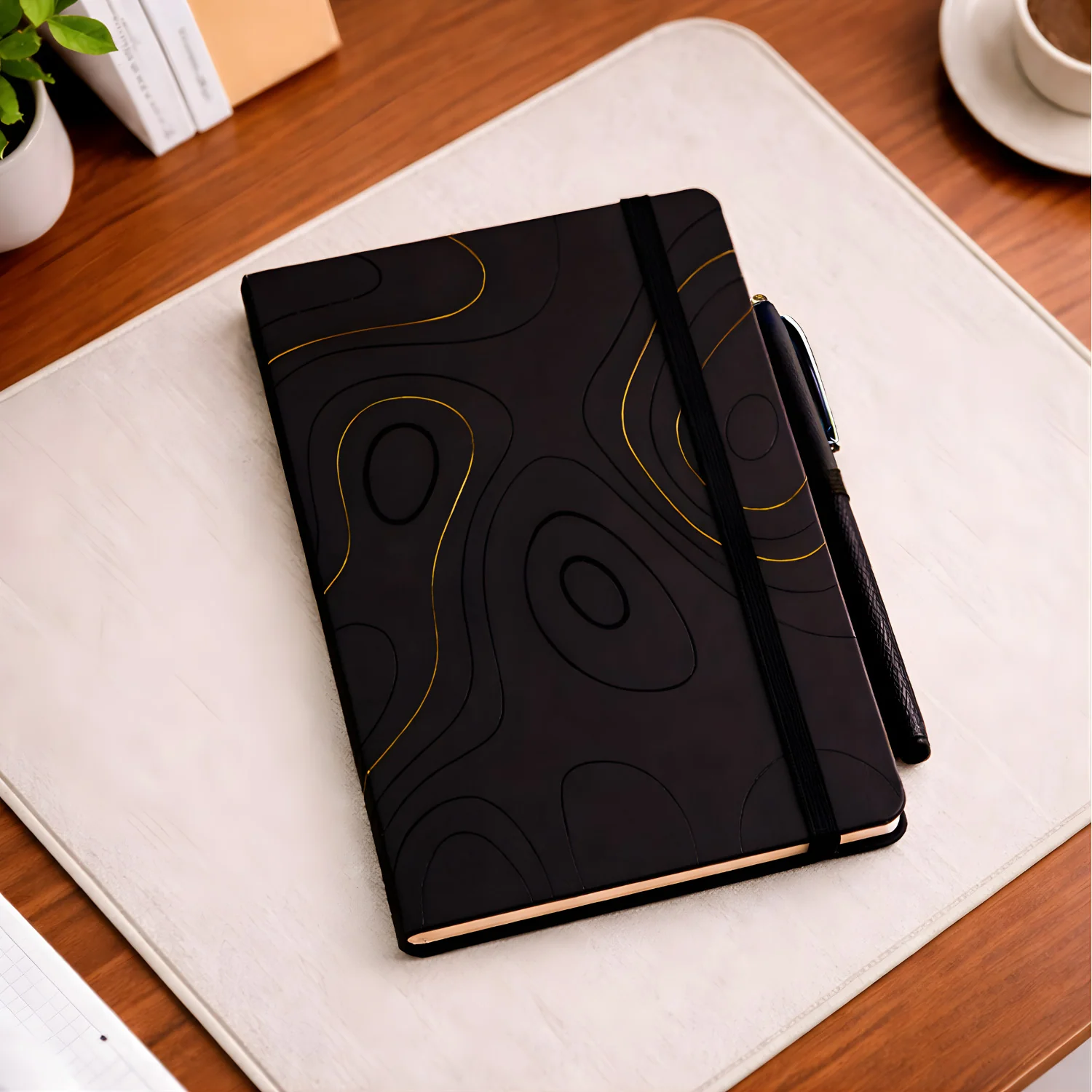 Matte Black Foil Print Diary - Image 4