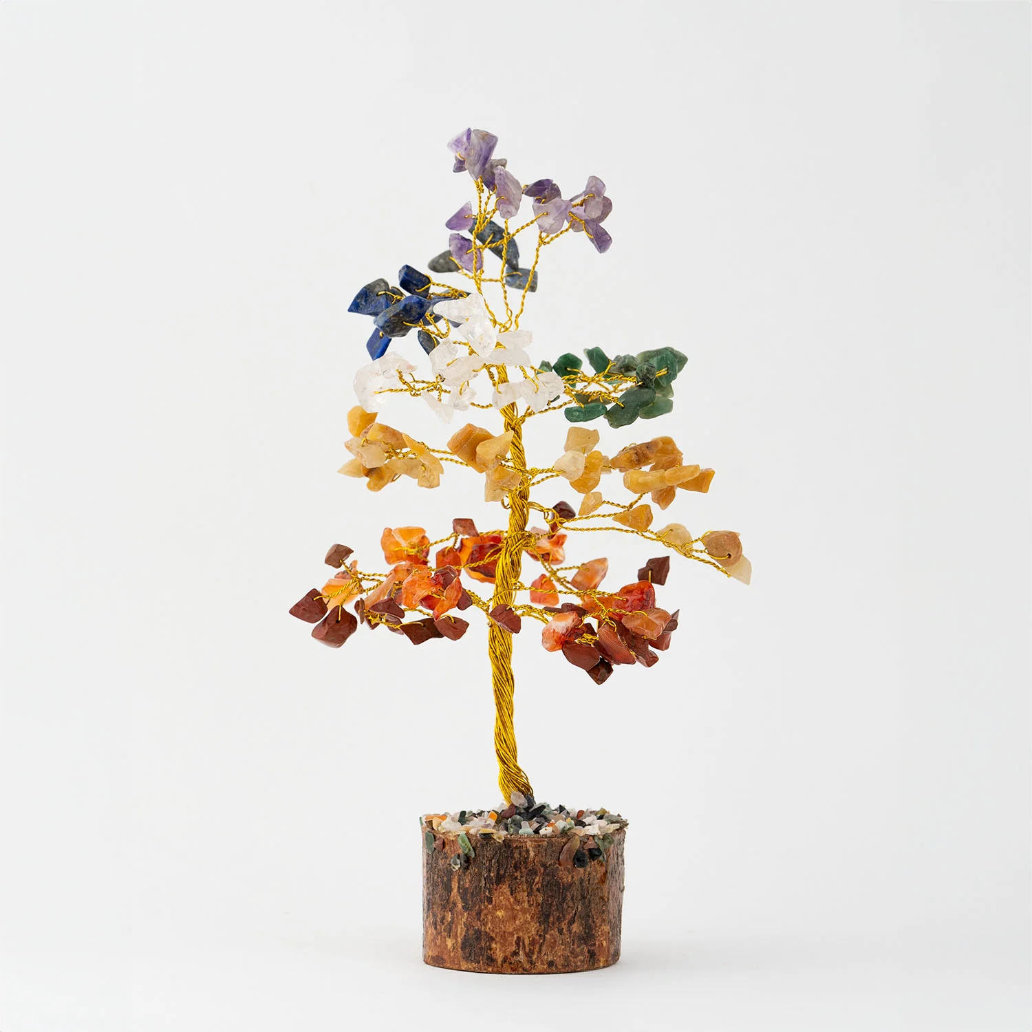 Mini 7 Chakra Natural Stone Tree - Image 4
