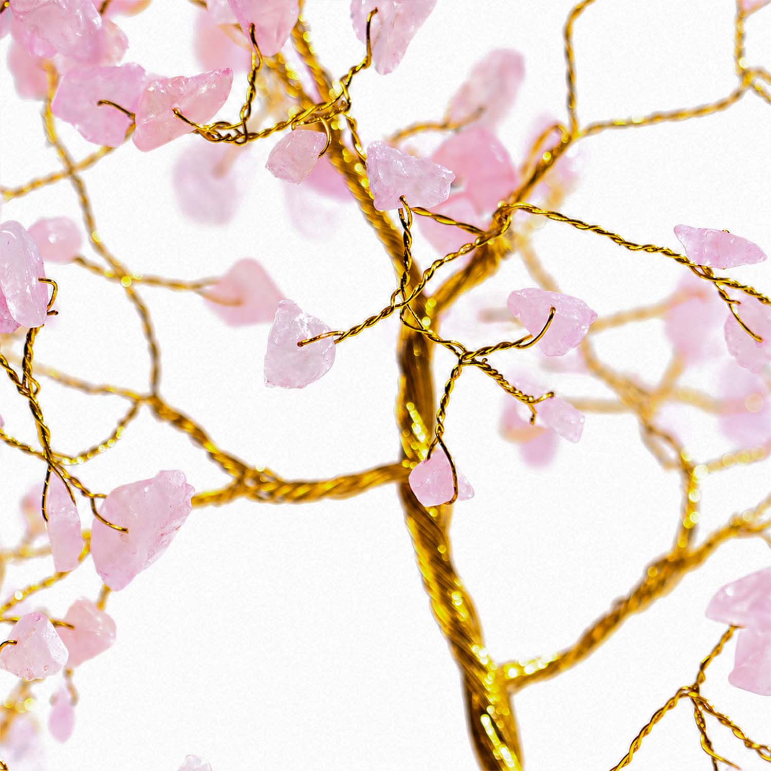 Mini Rose Quartz Natural Stone Tree - Image 4