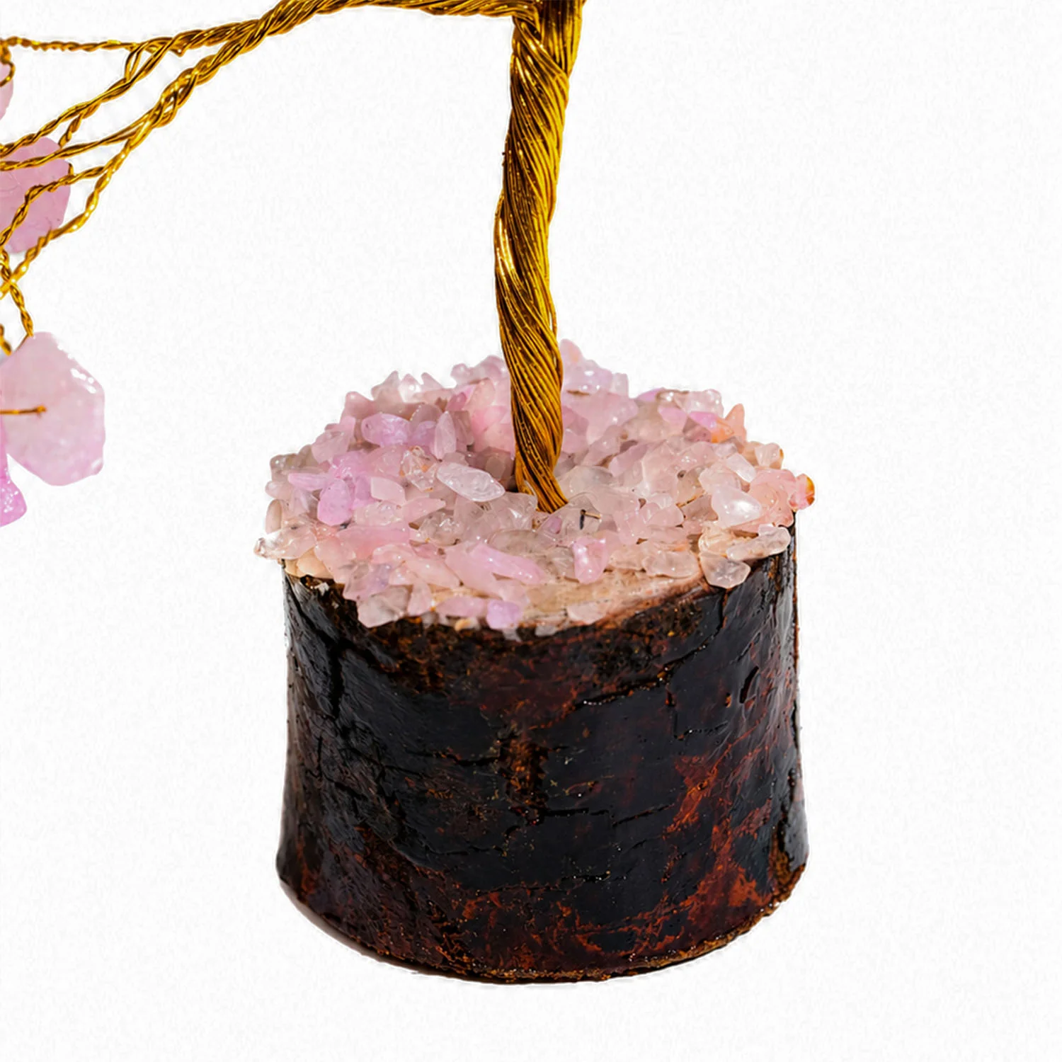 Mini Rose Quartz Natural Stone Tree - Image 6