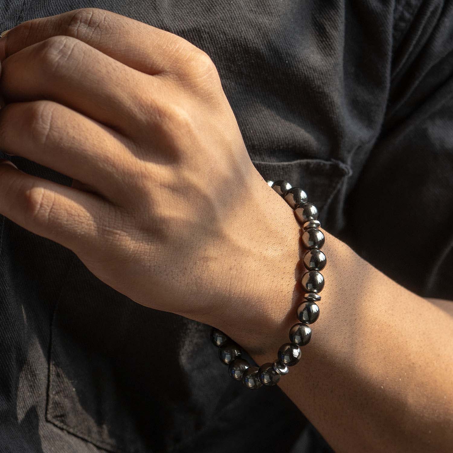 Mystic Grey Hematite Natural Stone Bracelet - Image 12