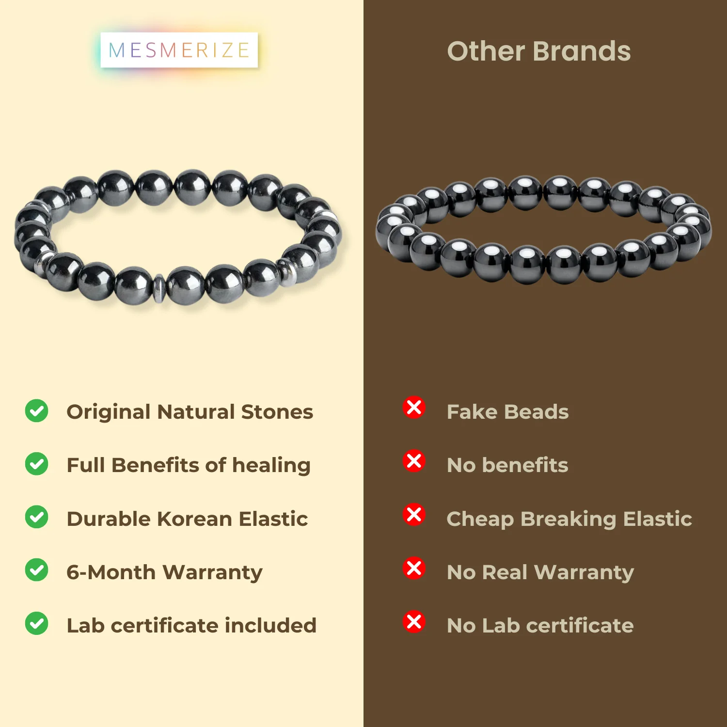 Mystic Grey Hematite Natural Stone Bracelet - Image 15