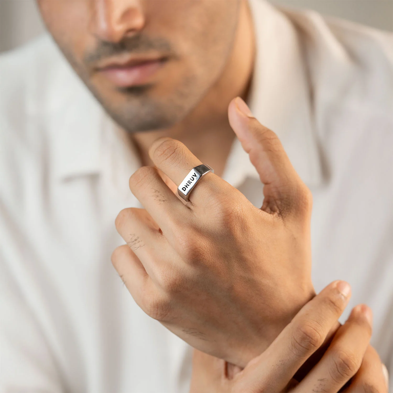 Personalised Noir Band Ring - Image 13