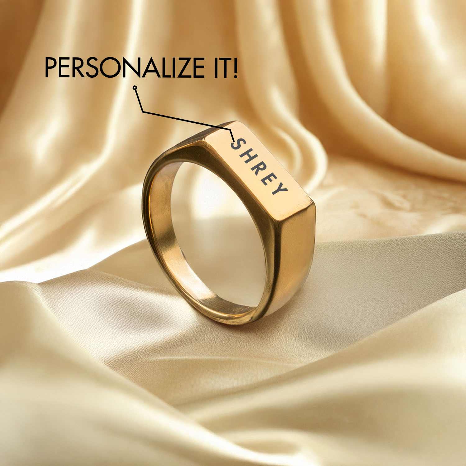Personalised Noir Band Ring - Image 7