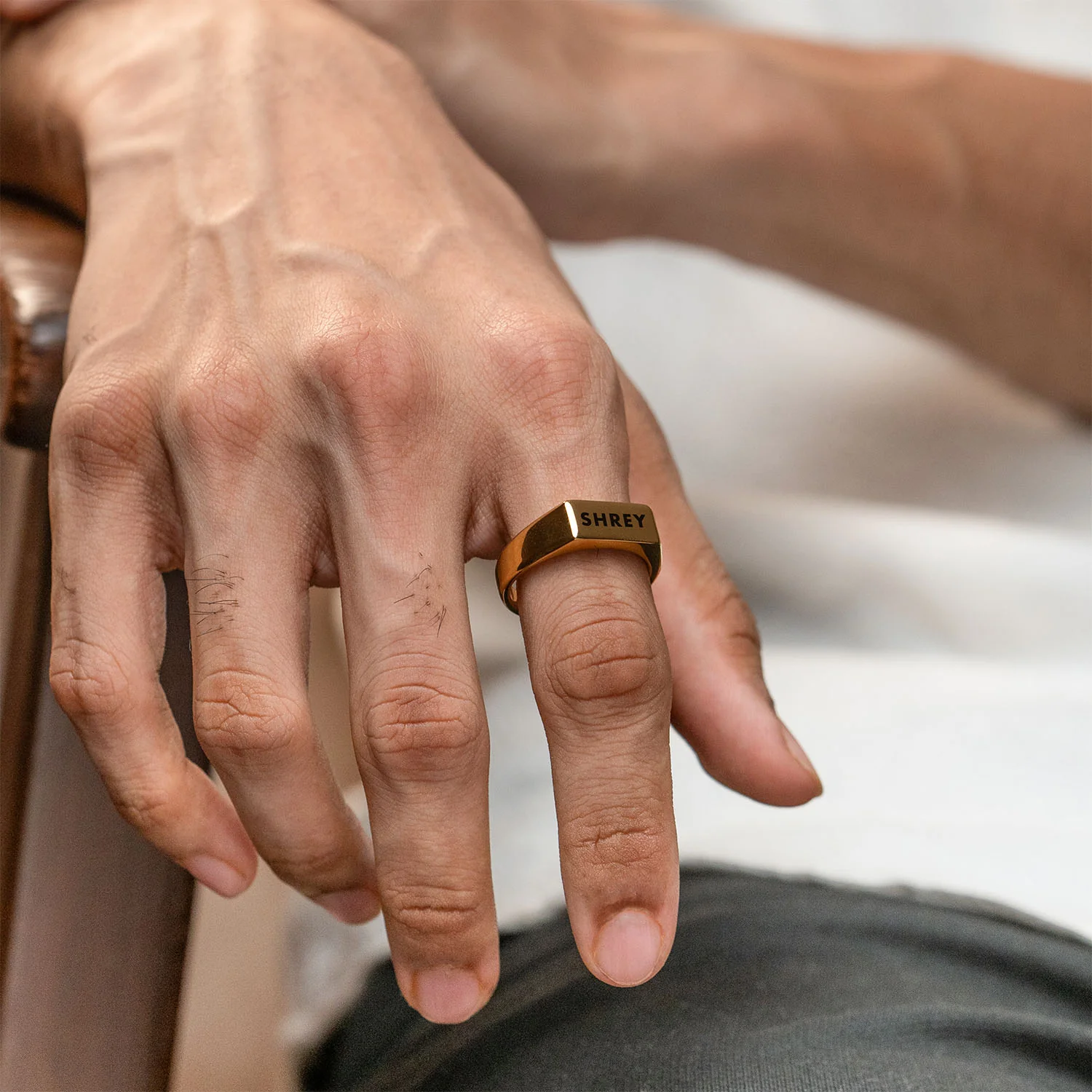 Personalised Noir Band Ring - Image 8