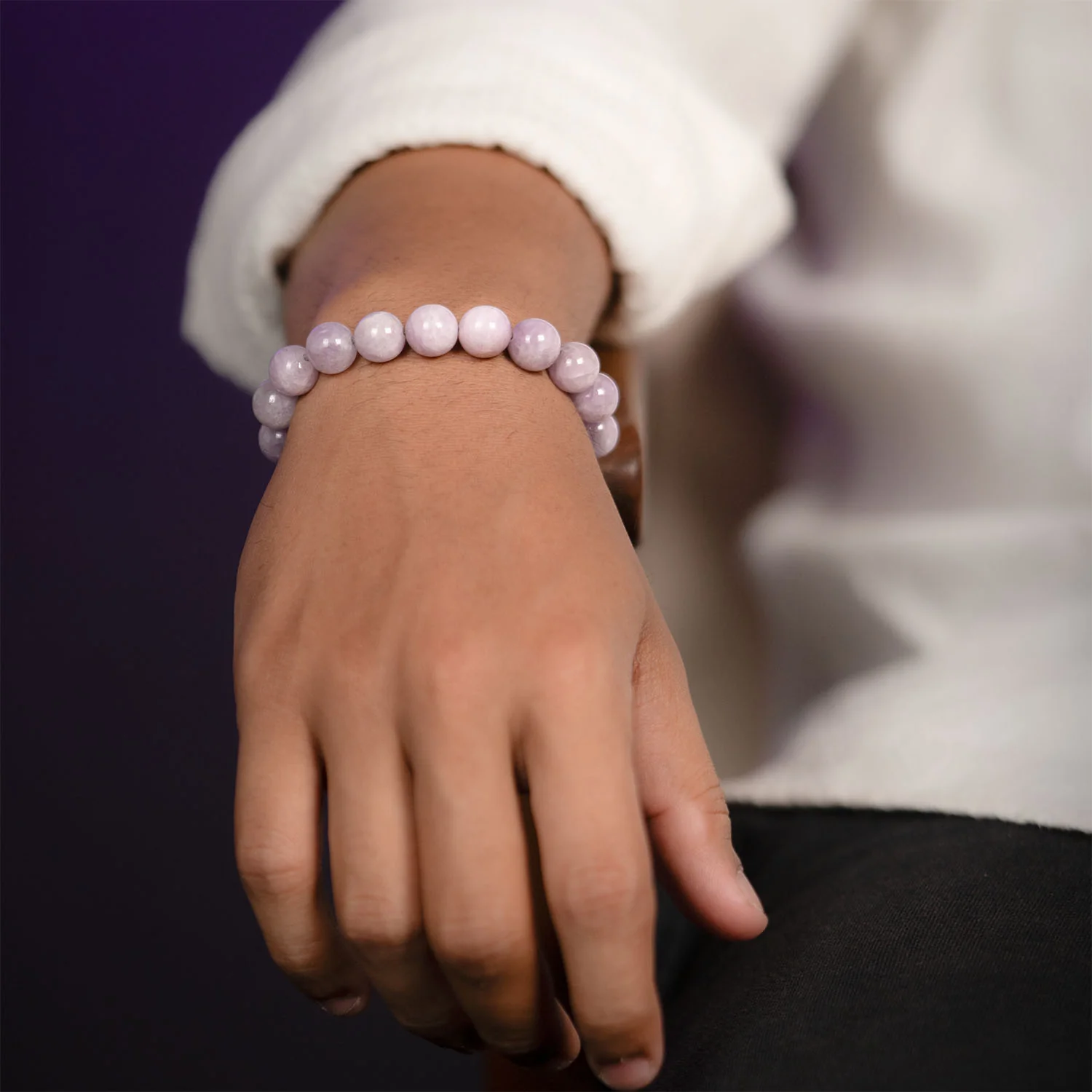Nurturing Kunzite Natural Stone Bracelet With MagSnap 3 - Image 3