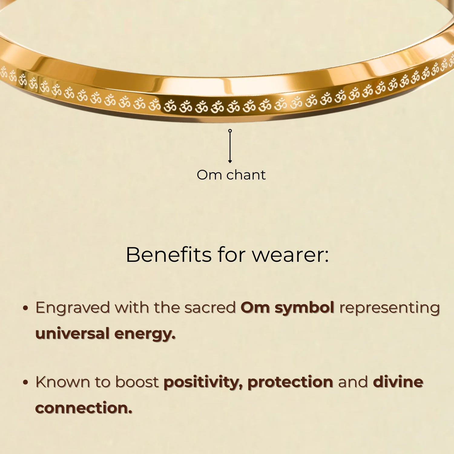 Om MicroCarved Round Kada - Image 2