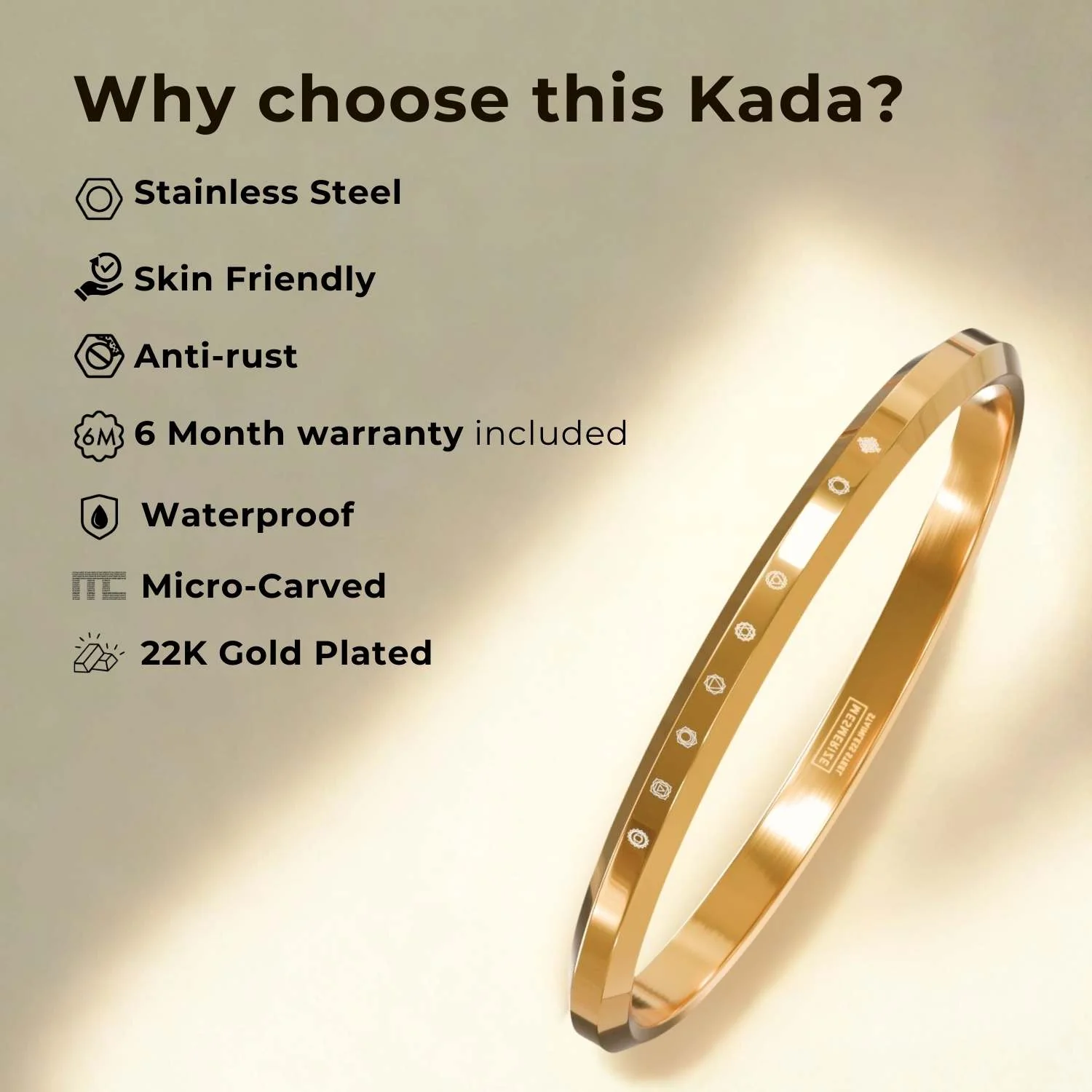 Om MicroCarved Round Kada - Image 20