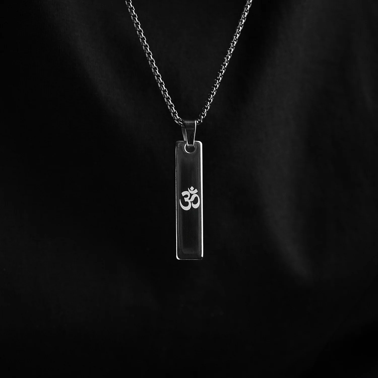 Om Mini Tag Necklace - Image 3