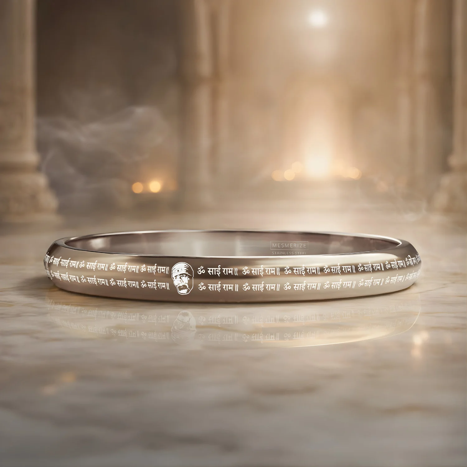 Om Sai Ram MicroCarved Round Curved Kada - Image 8