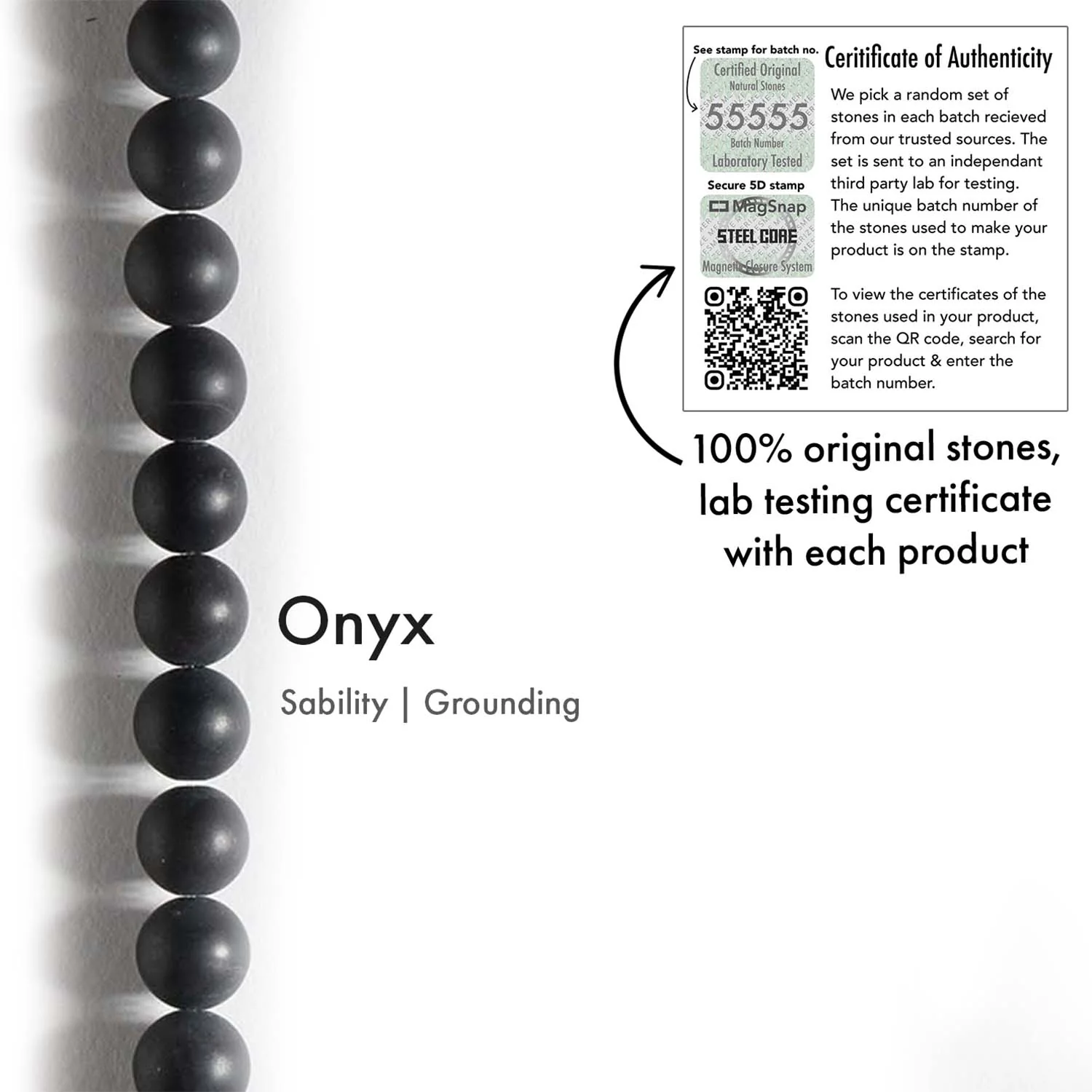 Onyx Natural Stone Couple Bracelet - Image 4