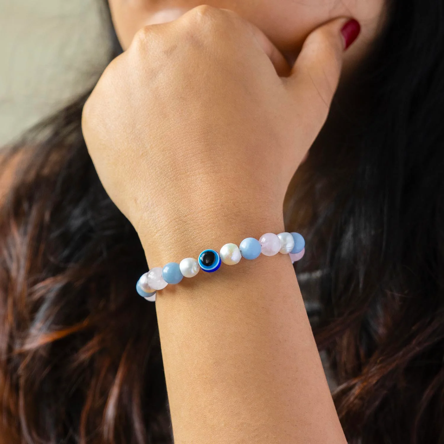 Peaceful Aura Natural Stone Bracelet with MagSnap2 - Image 3