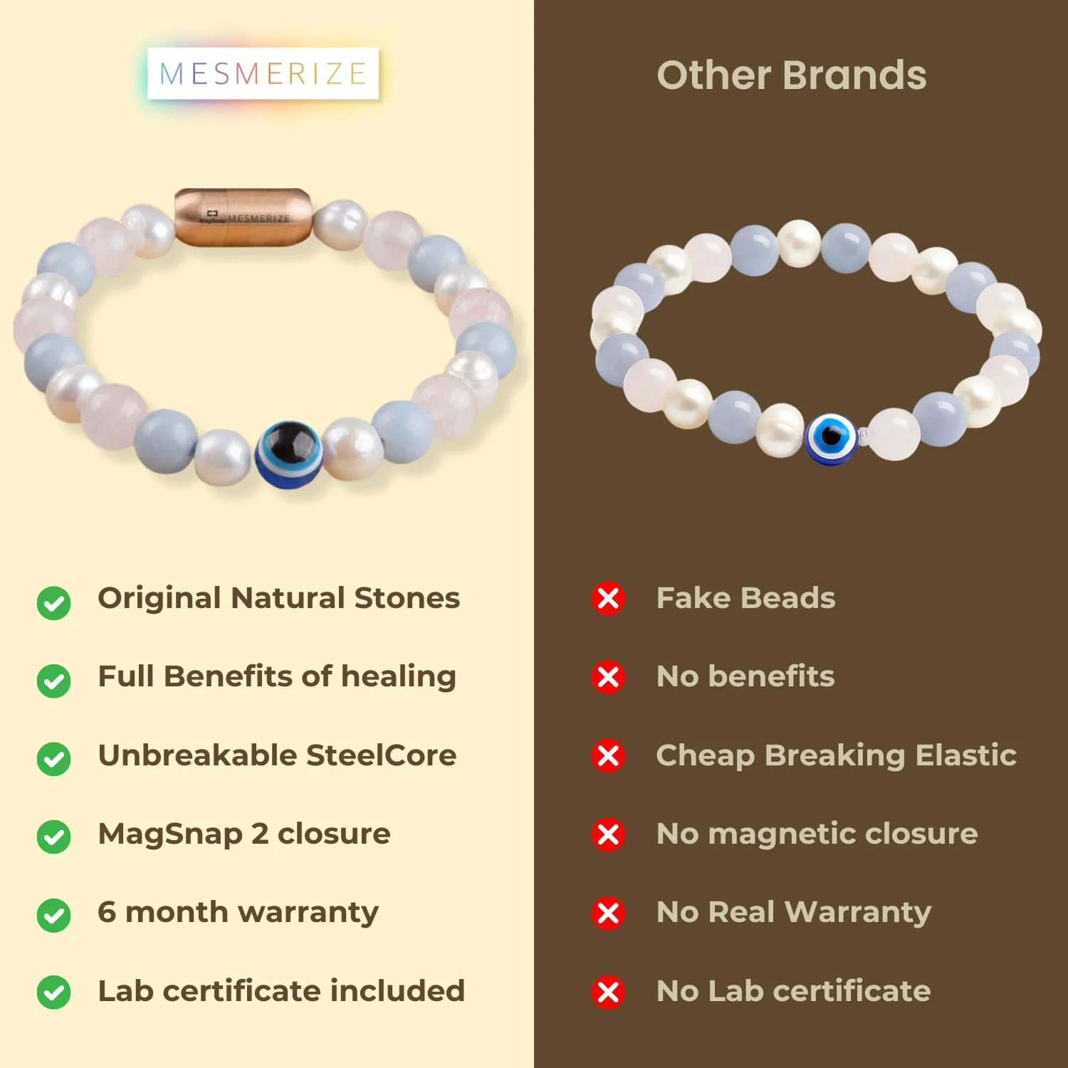 Peaceful Aura Natural Stone Bracelet with MagSnap2 - Image 6