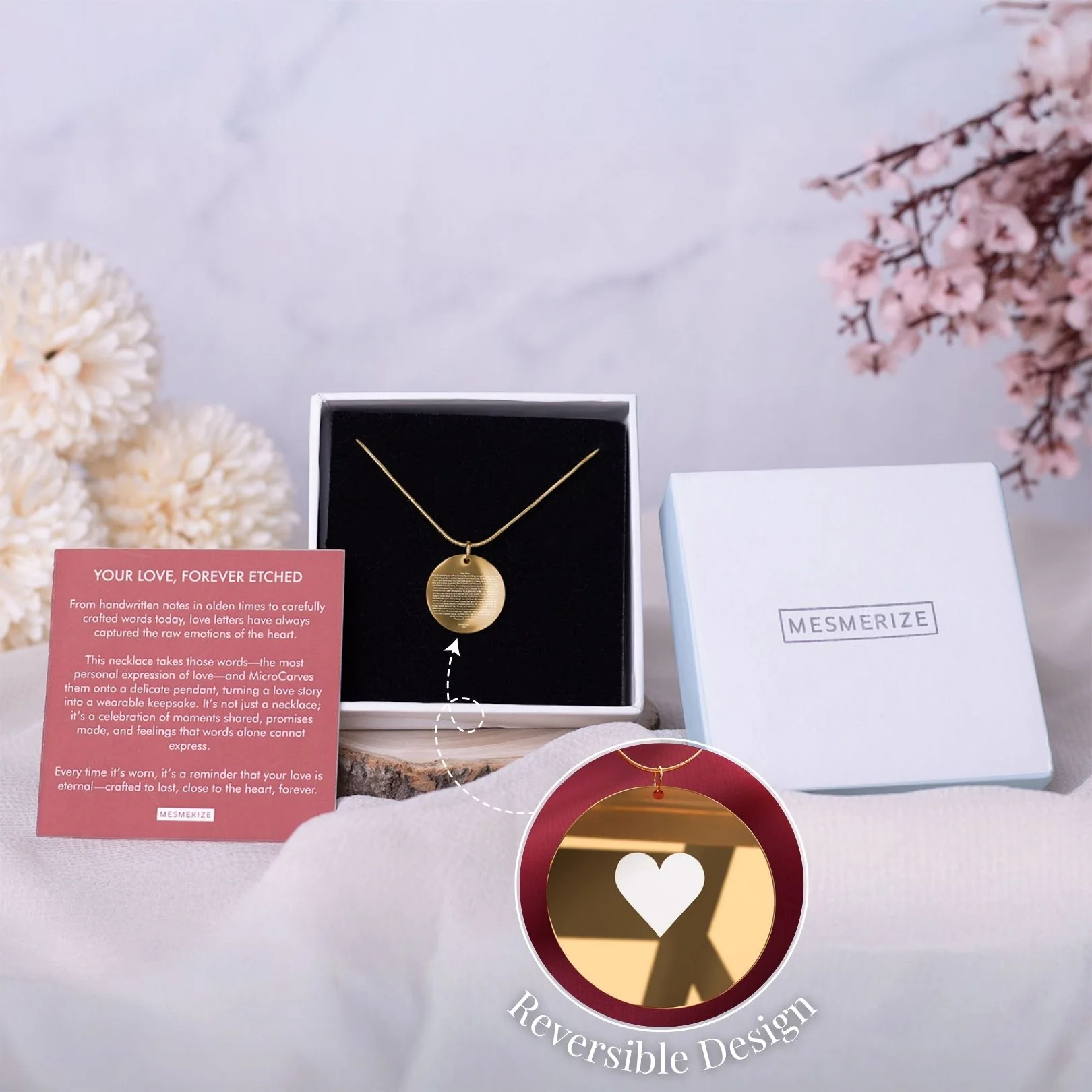 Personalised Love Letter MicroCarved Circle Necklace - Image 10