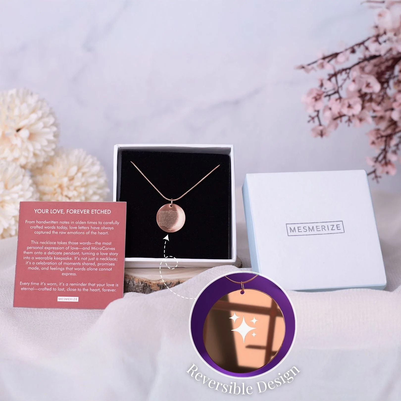 Personalised Love Letter MicroCarved Circle Necklace - Image 21