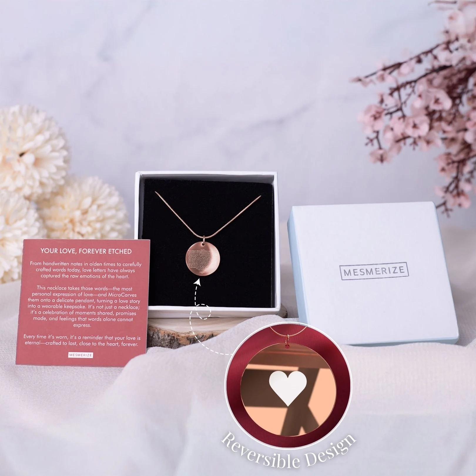 Personalised Love Letter MicroCarved Circle Necklace - Image 8
