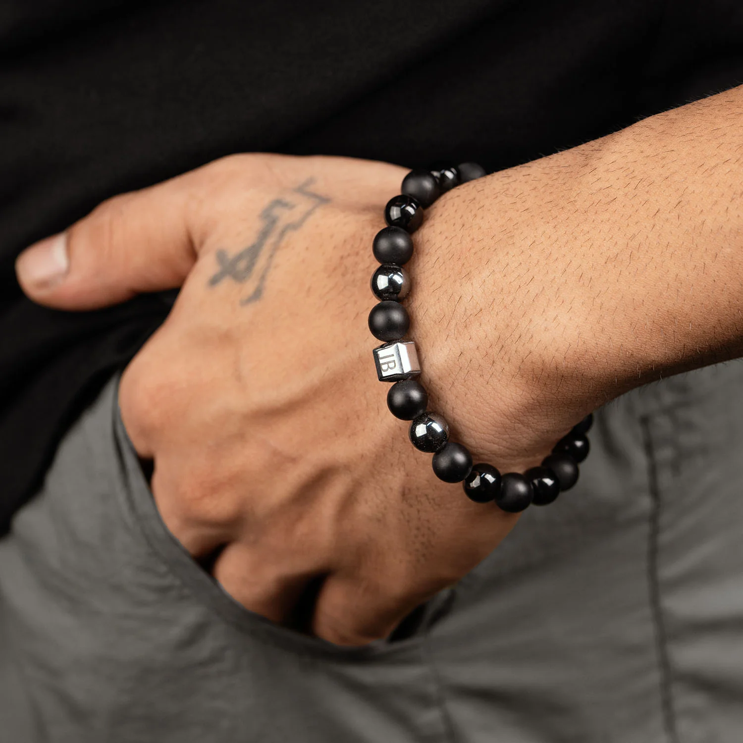 Personalised Stealth Gloss Black Bracelet With Magsnap2 - Image 2