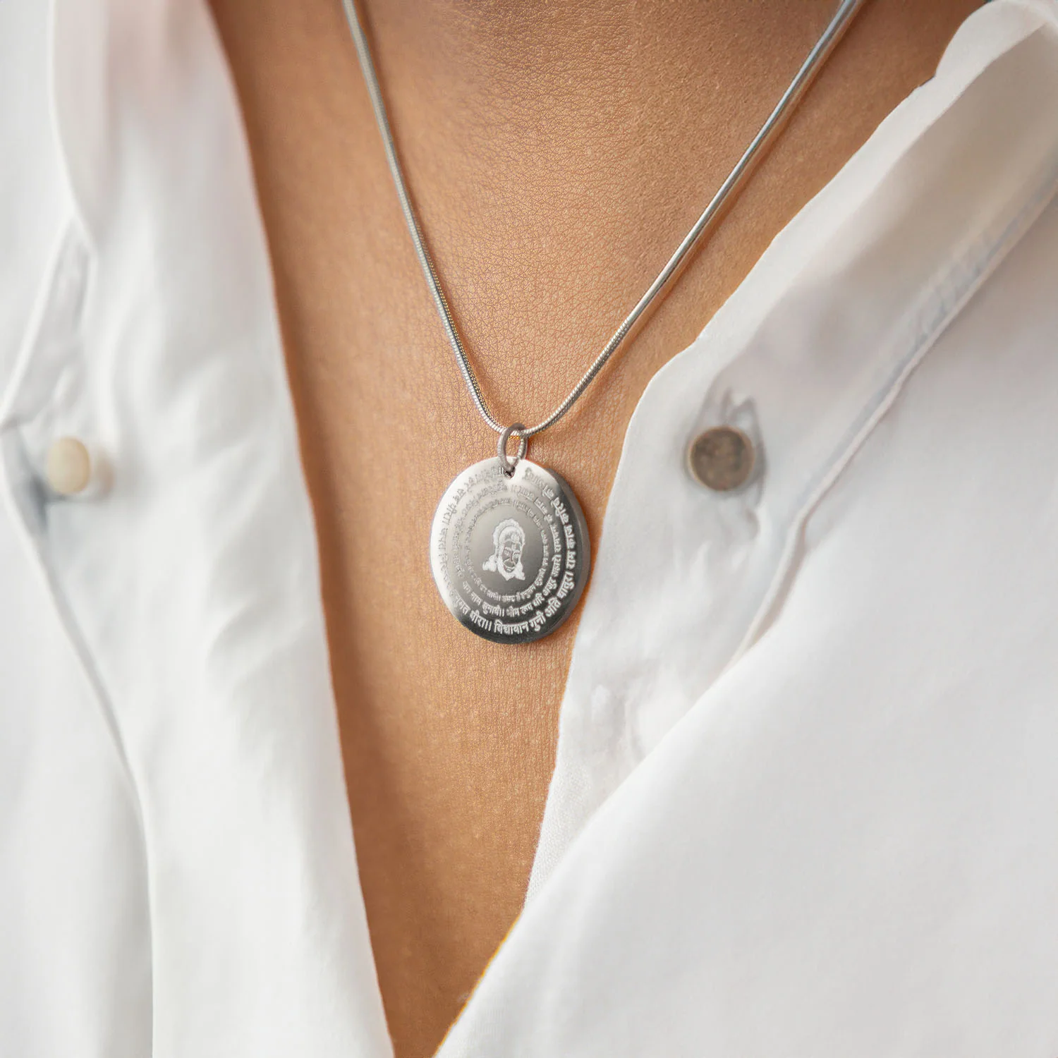 Positivity Hanuman Chalisa 6 Verse Circle Necklace - Image 6